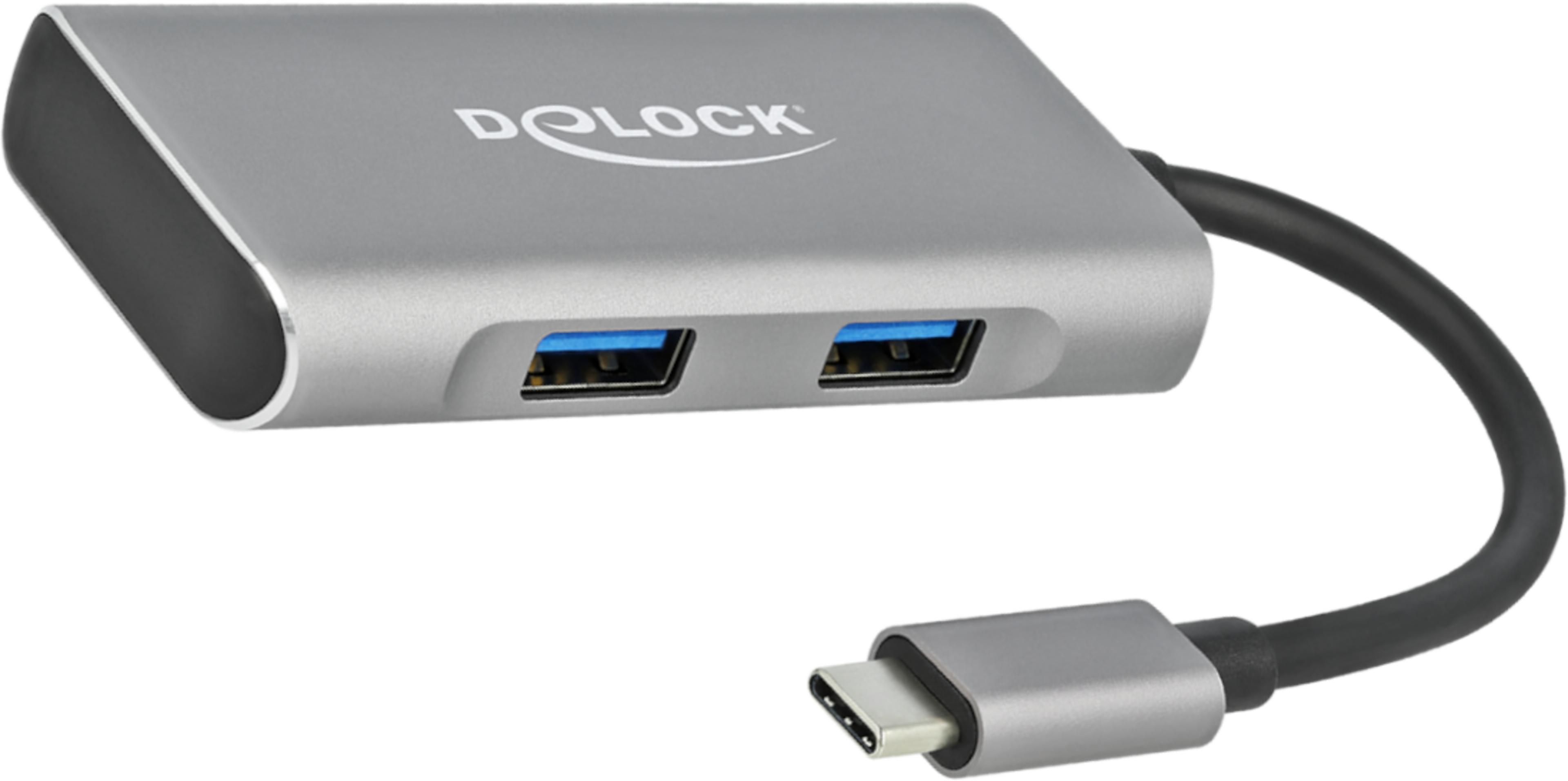 Delock USB Hub 3.1 4-port Black/Silver