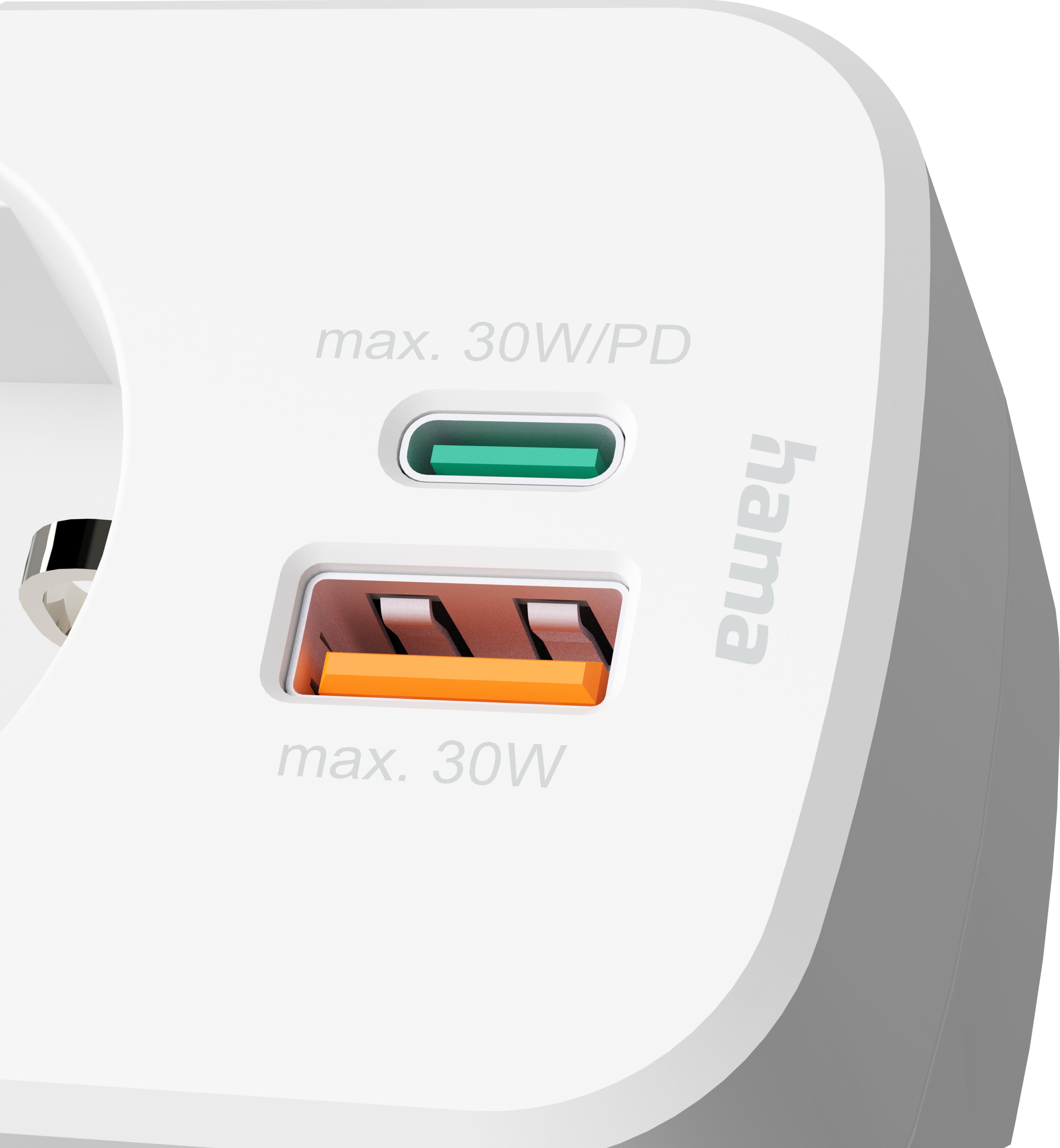 Steckdosen Adapter 1fach + 2xUSB