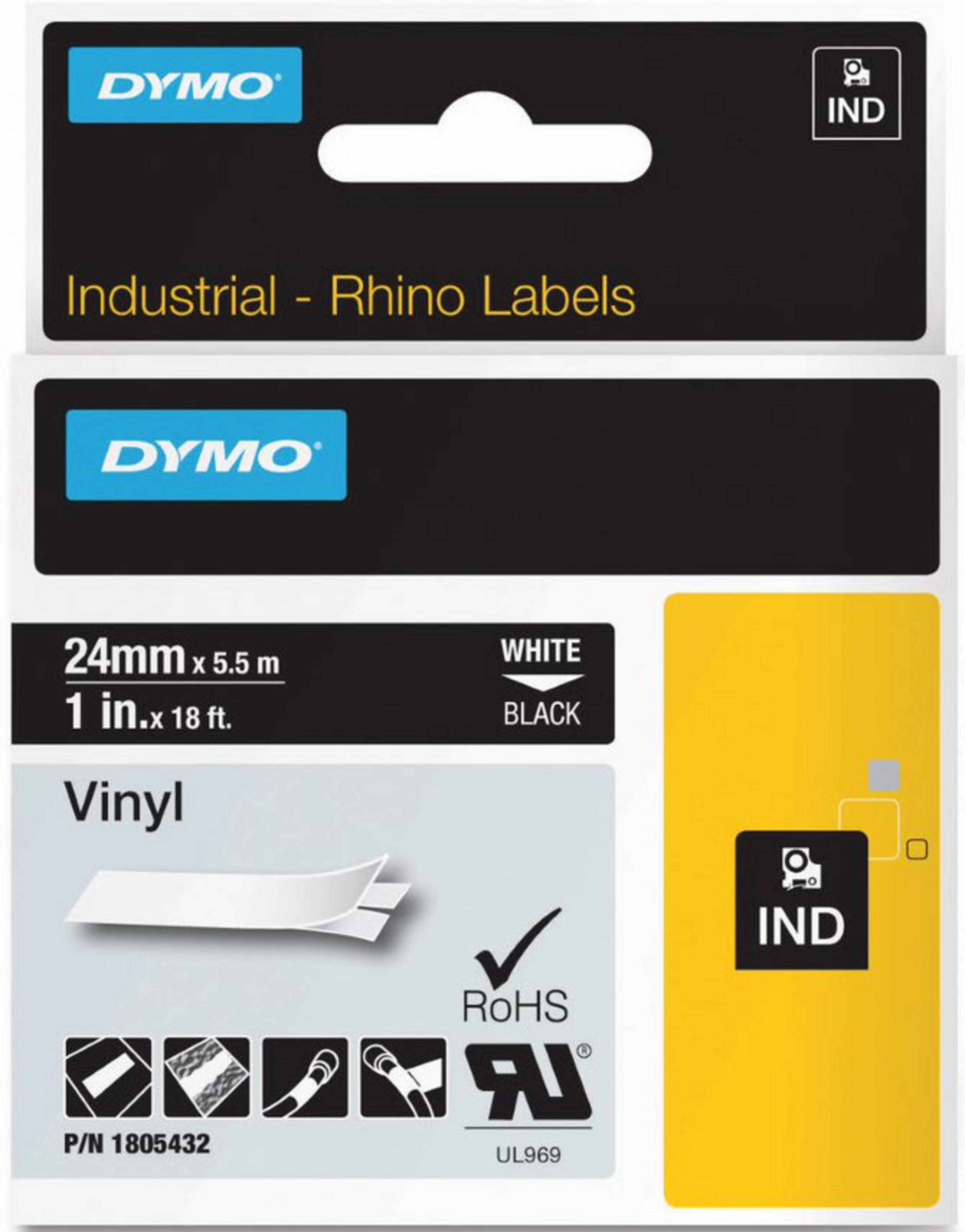 DYMO Rhino Tape Vinyl 24mm