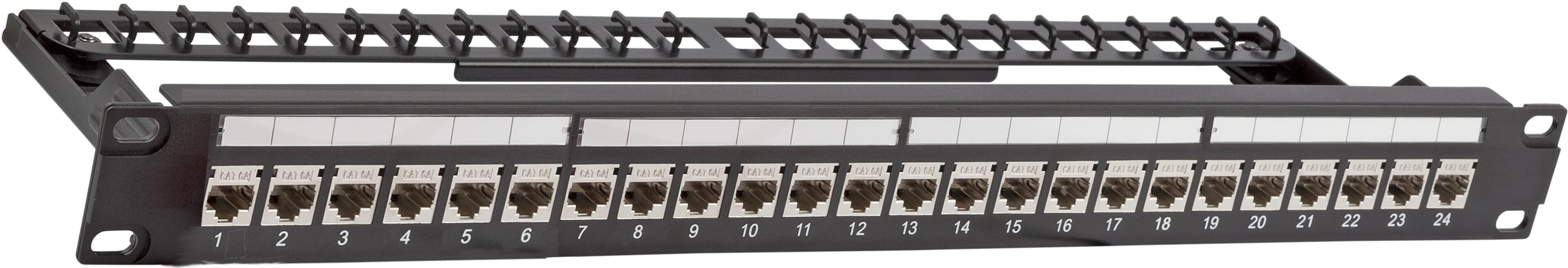 Patch Panel RJ45 FeedThru 24-port Cat6a