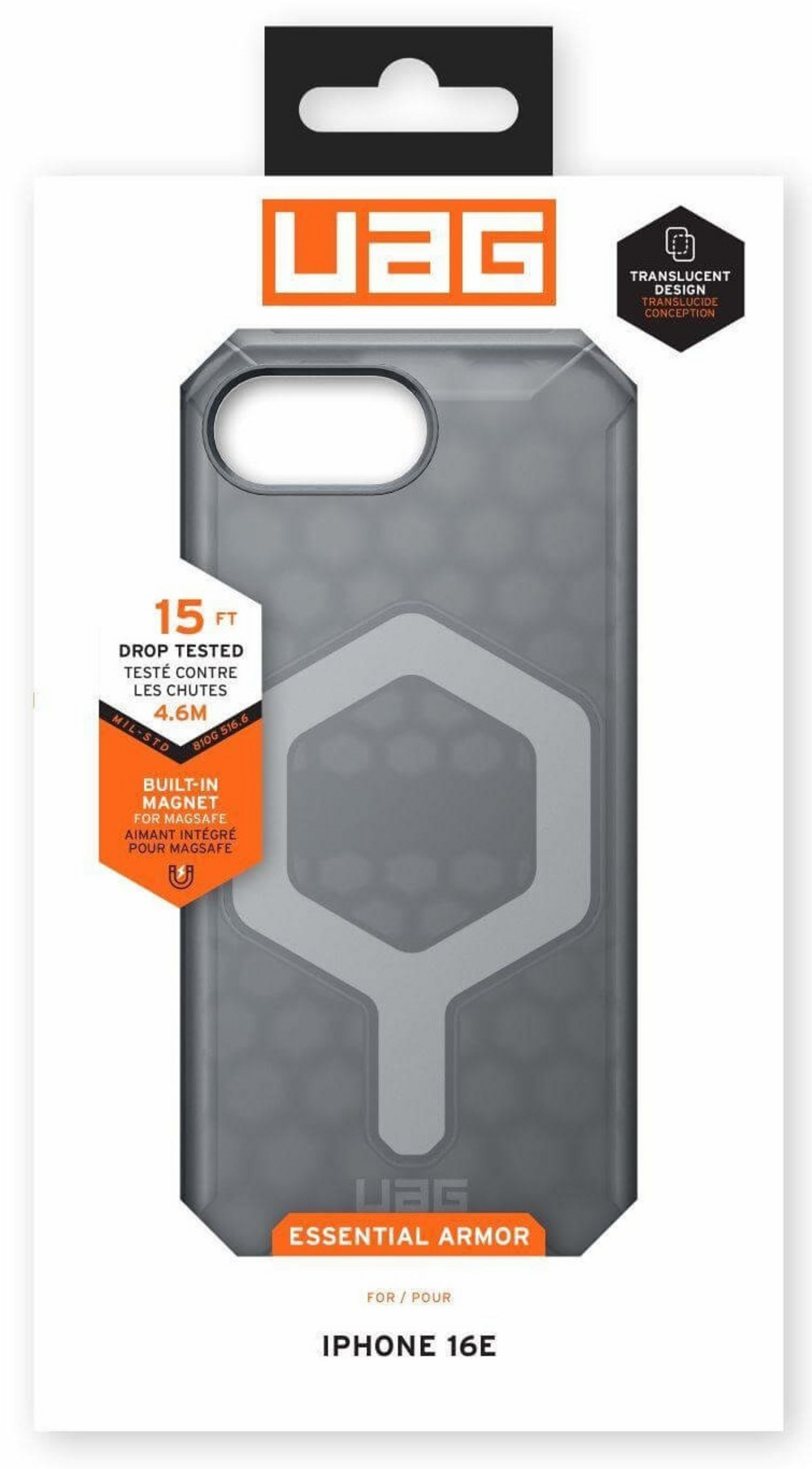 UAG Essential Armor iPhone 16e Case Ash