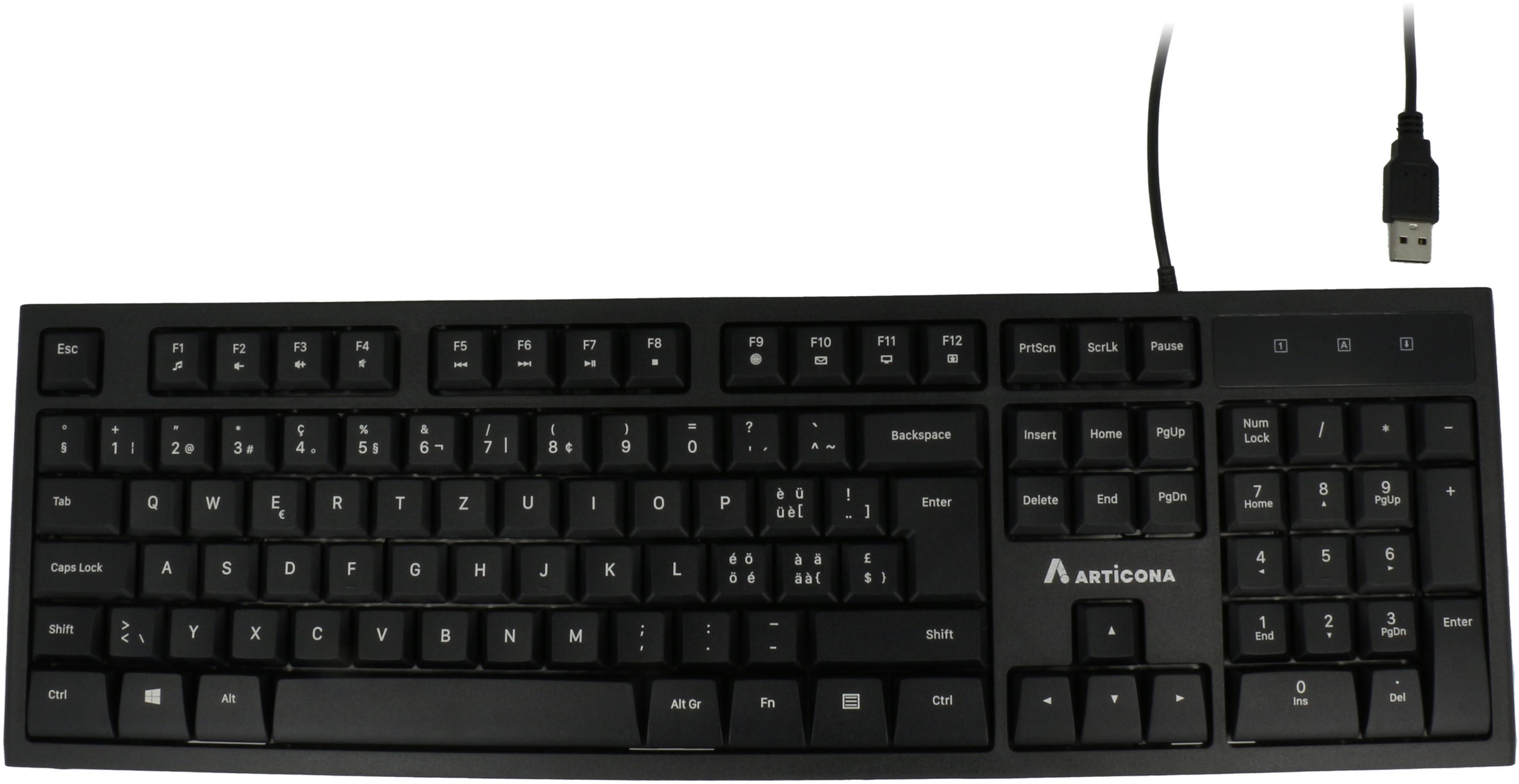 ARTICONA Simple Black Keyboard