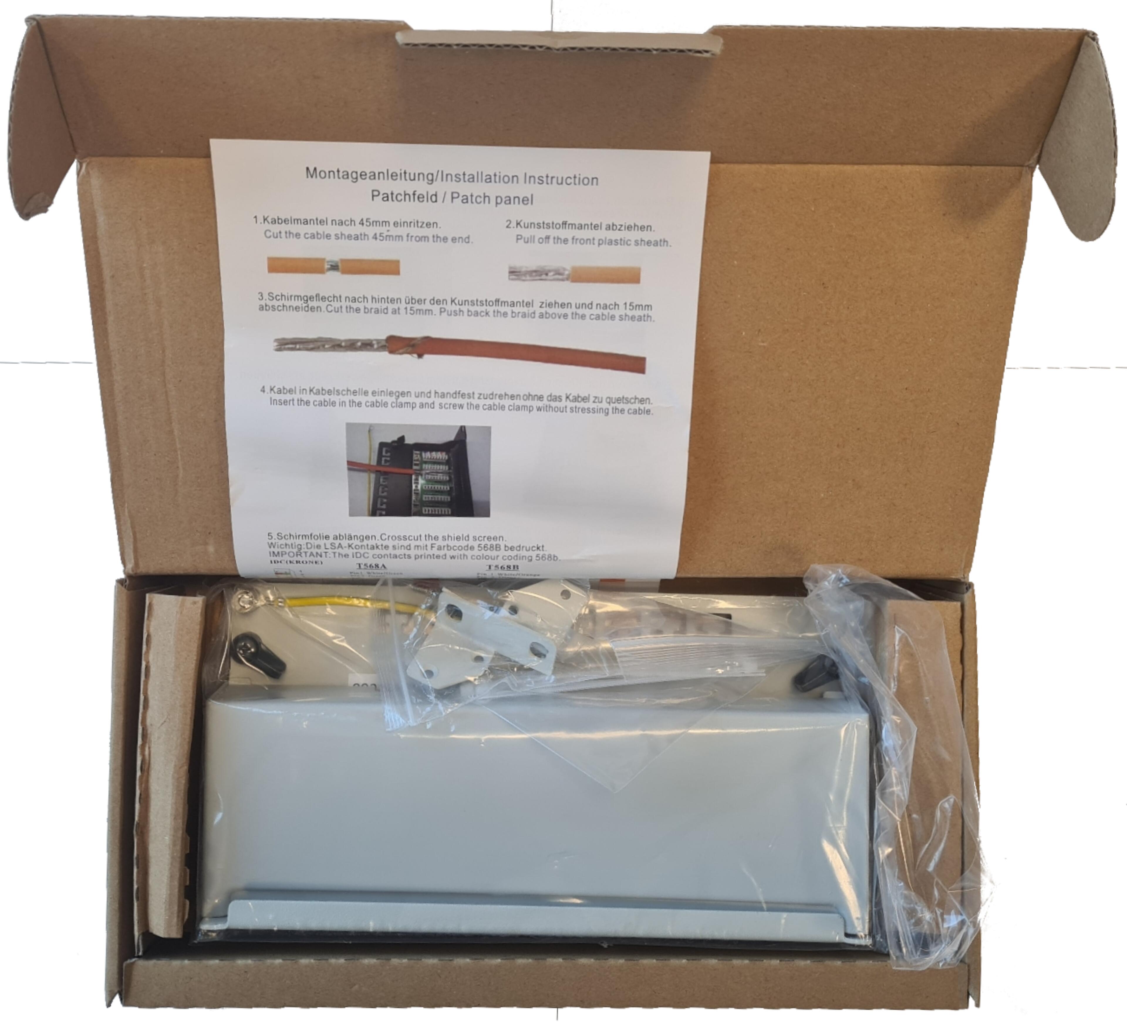 Mini Patch Panel RJ45 8-port LSA+ Cat6a