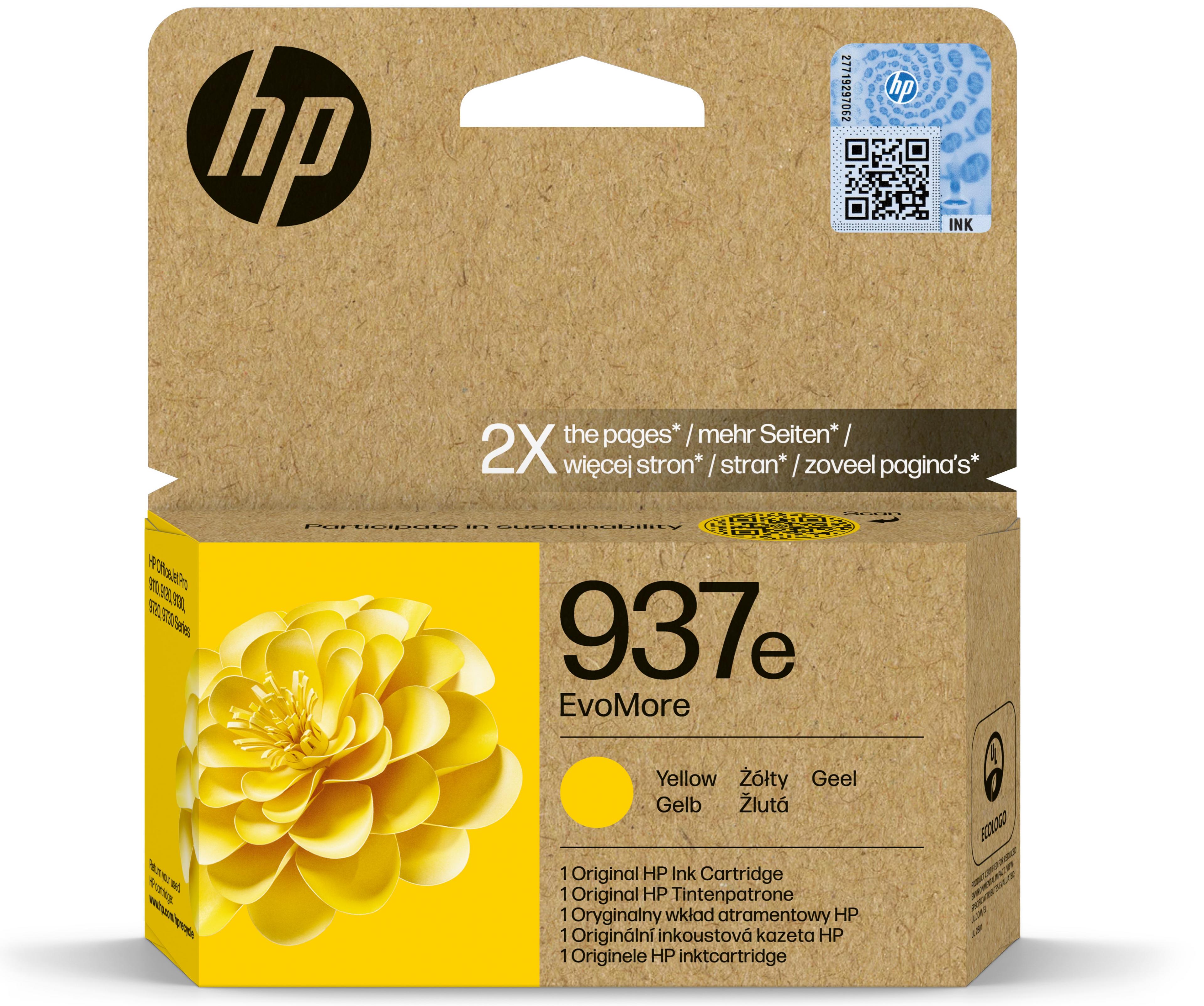 HP 937e EvoMore Tinte gelb