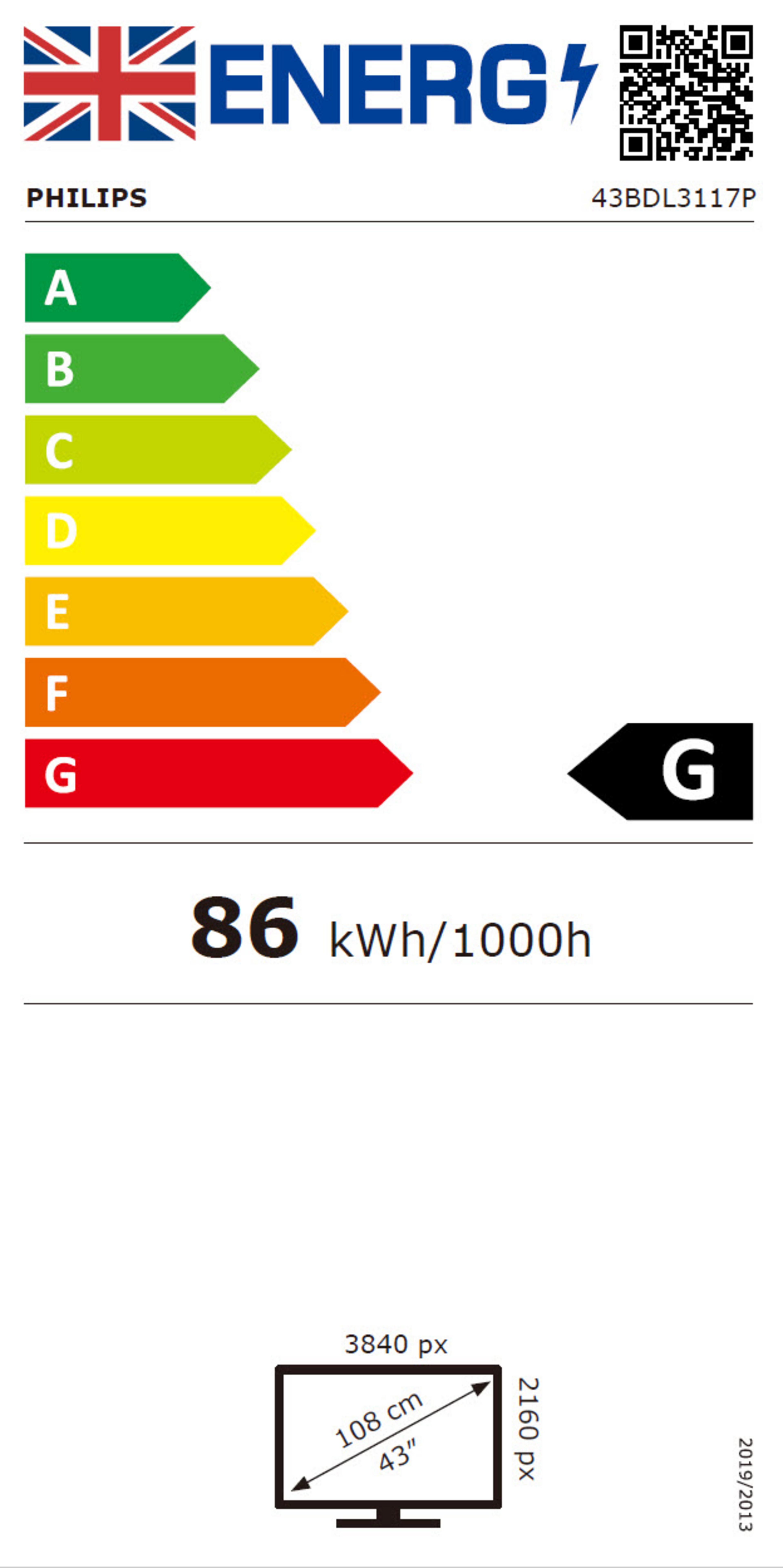 Philips 43BDL3117P Display