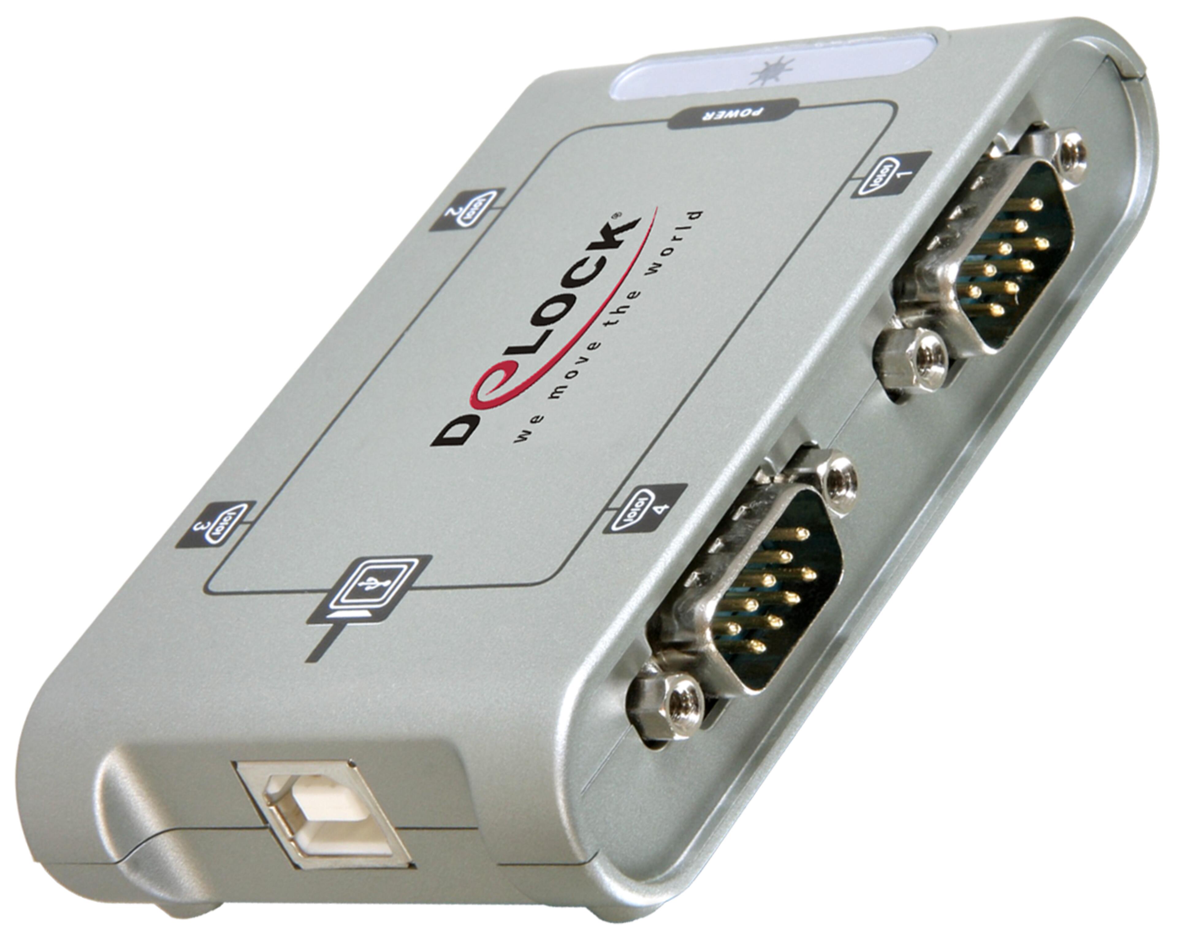 Adapter 4xDB9St (RS232)-USB TypB Bu