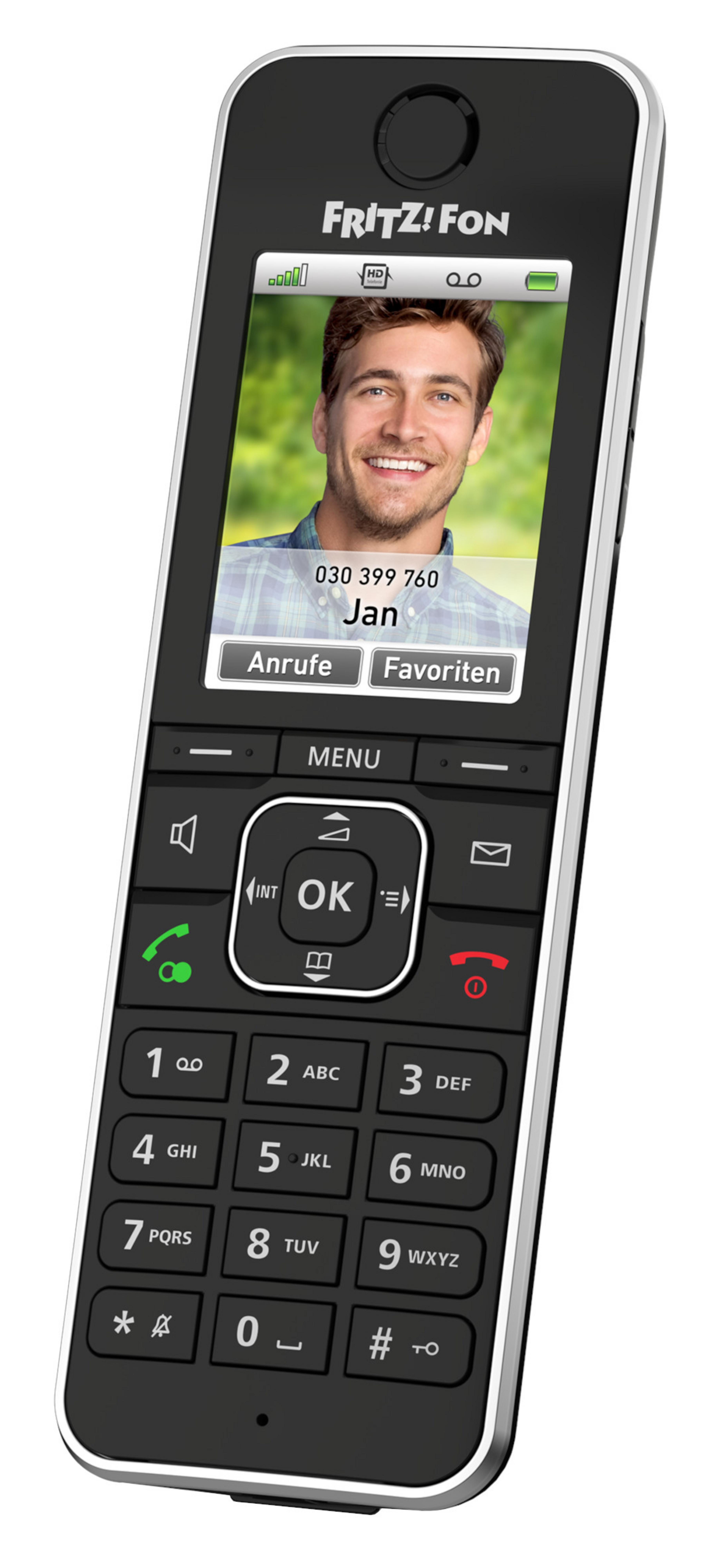 FRITZ!Fon C6 Black DECT Mobiltelefon