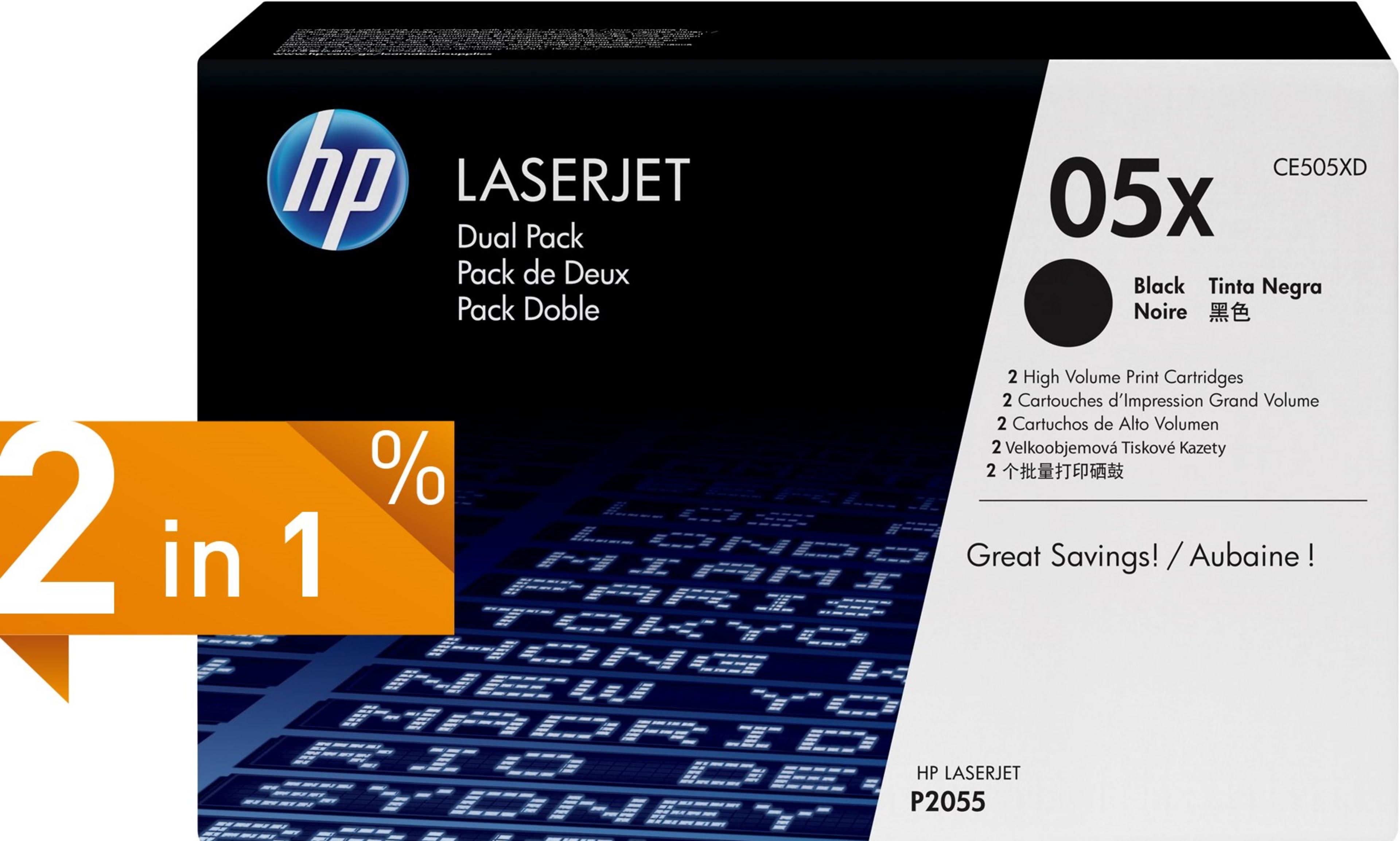 HP 05X Toner Black 2-pack