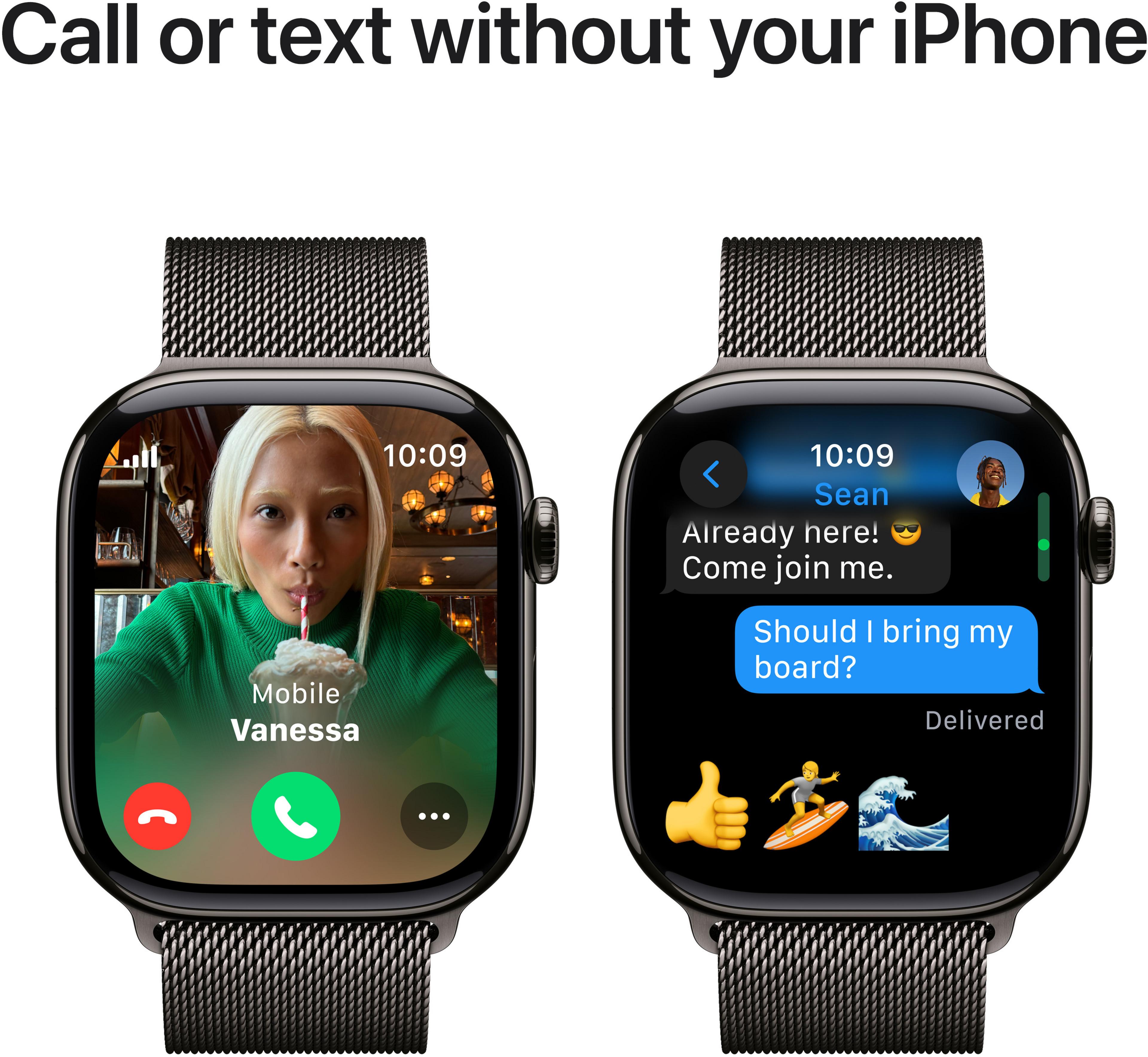 Apple Watch S10 LTE 46mm Titanium schief