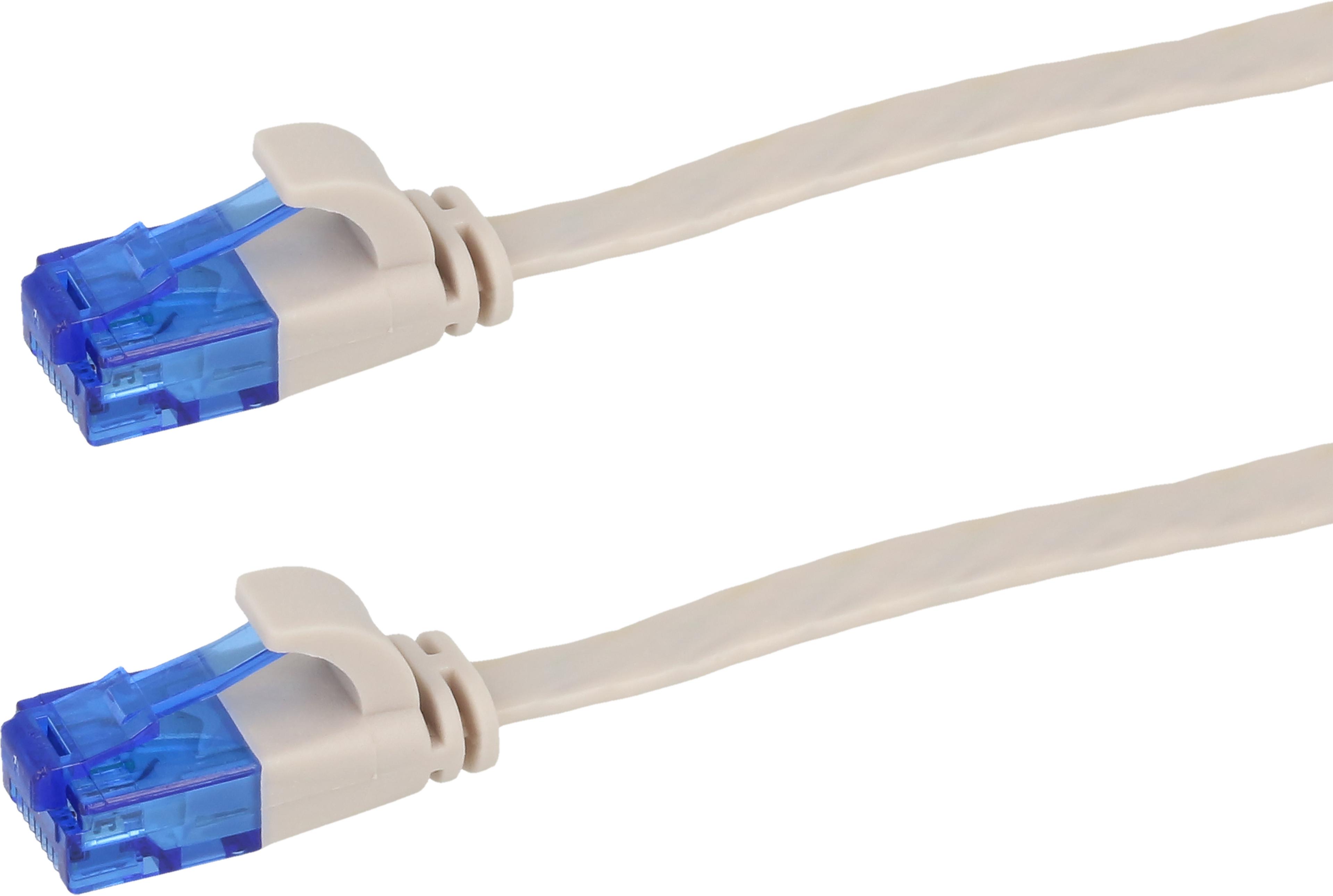 Patch Cable Flat RJ45 U/UTP Cat6a 1m