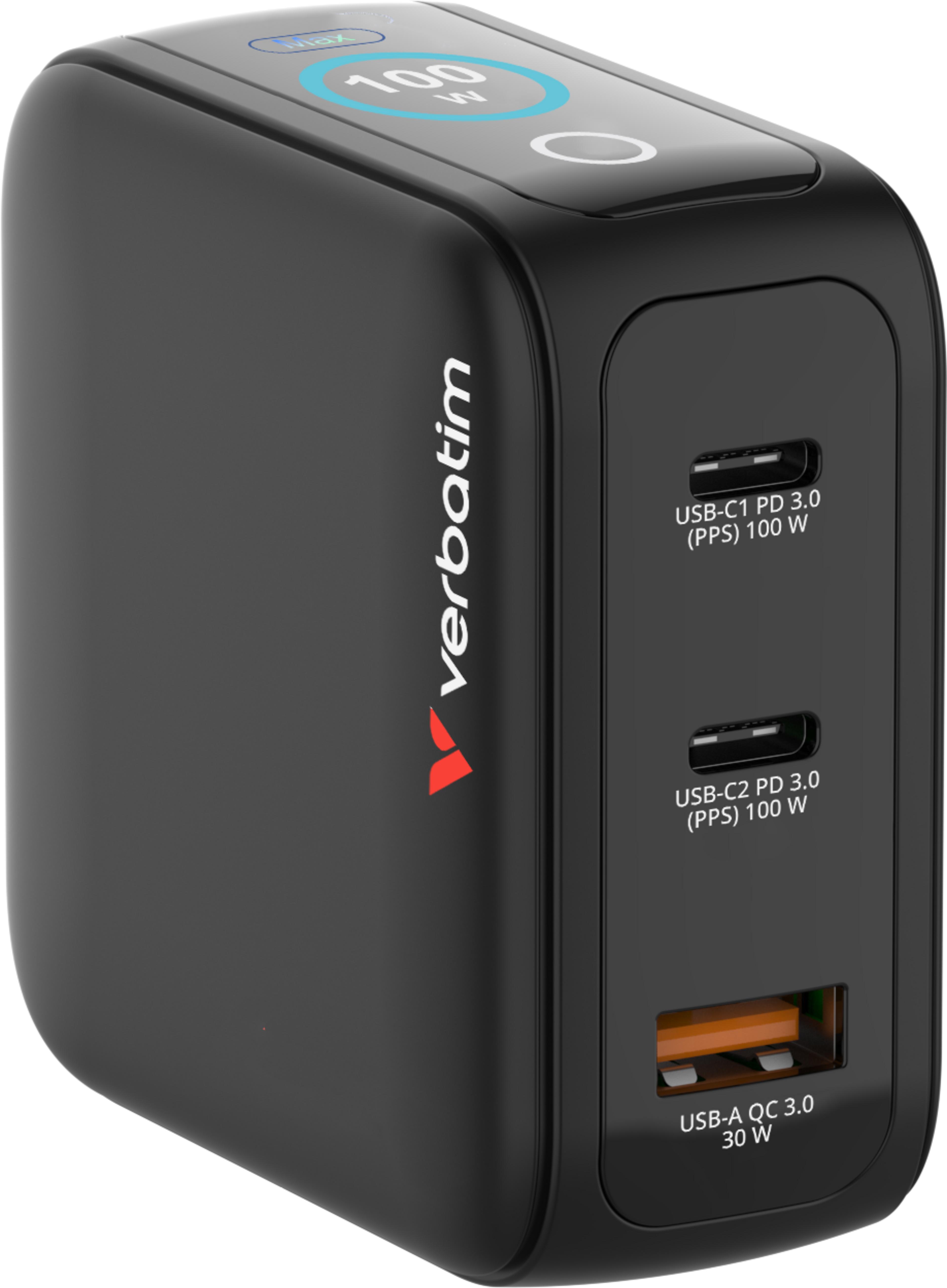 Verbatim 3-port GaN Wall Charger 100W