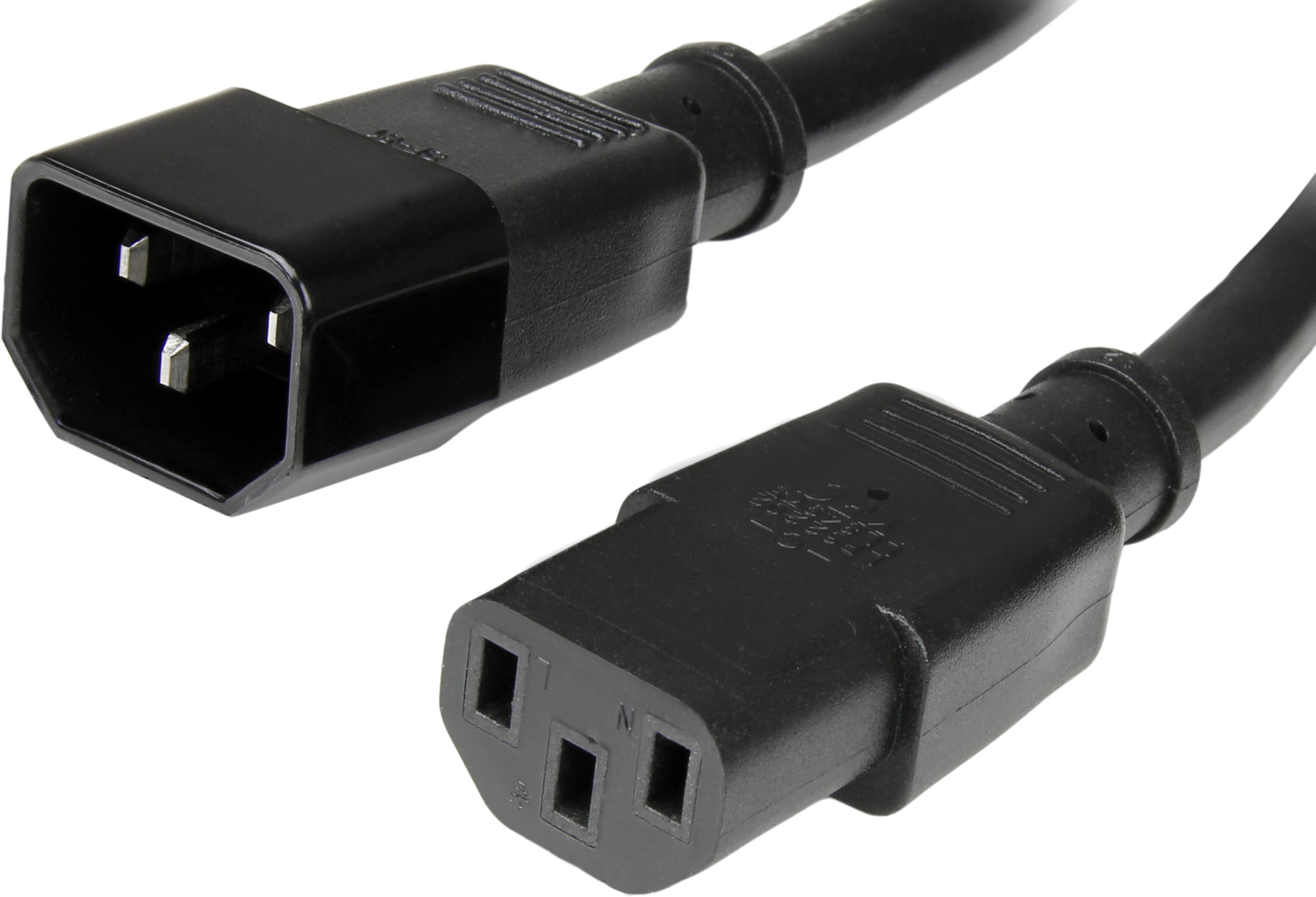 Power Cable C13 - C14 1m Black