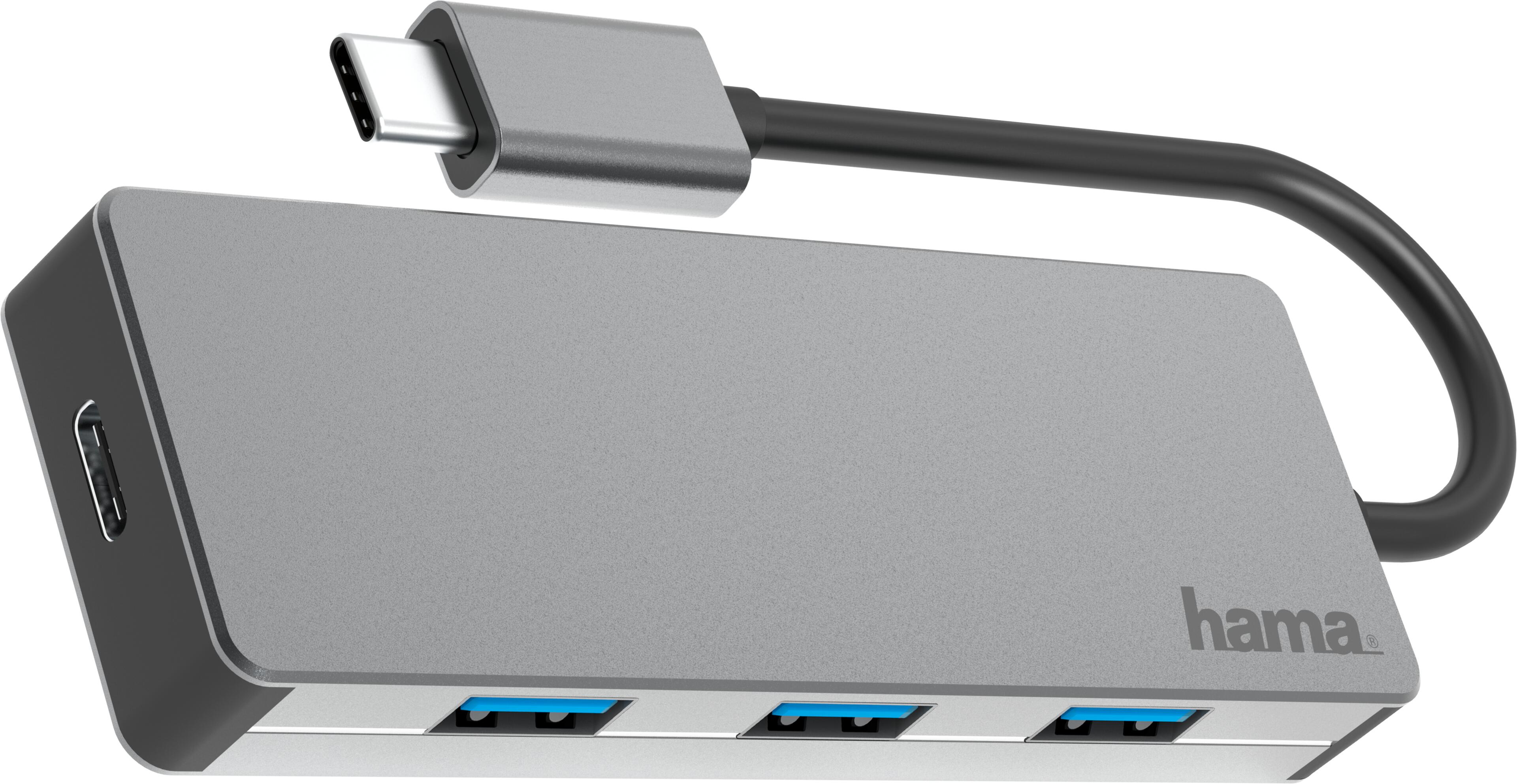 Hama USB Hub 3.1 4-port Grey