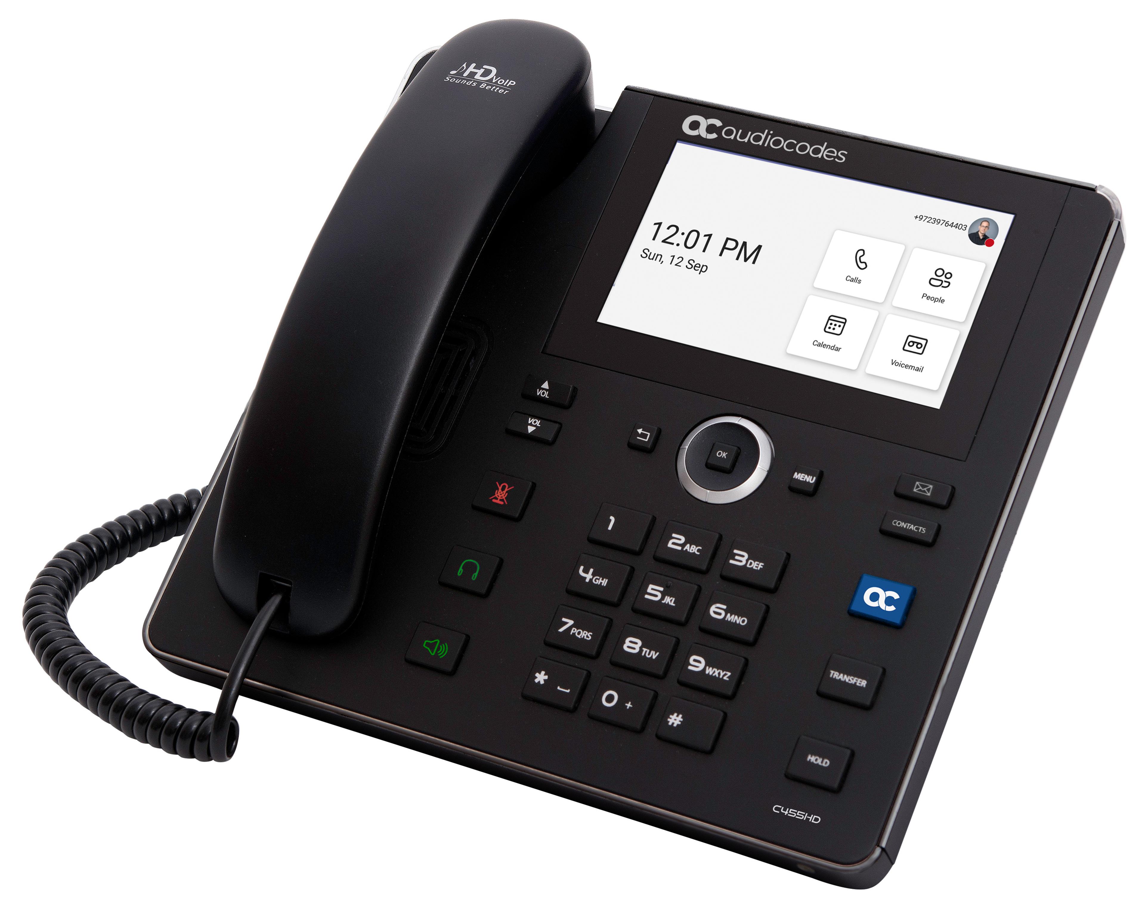 Teléfono AudioCodes C455HD Teams PoE