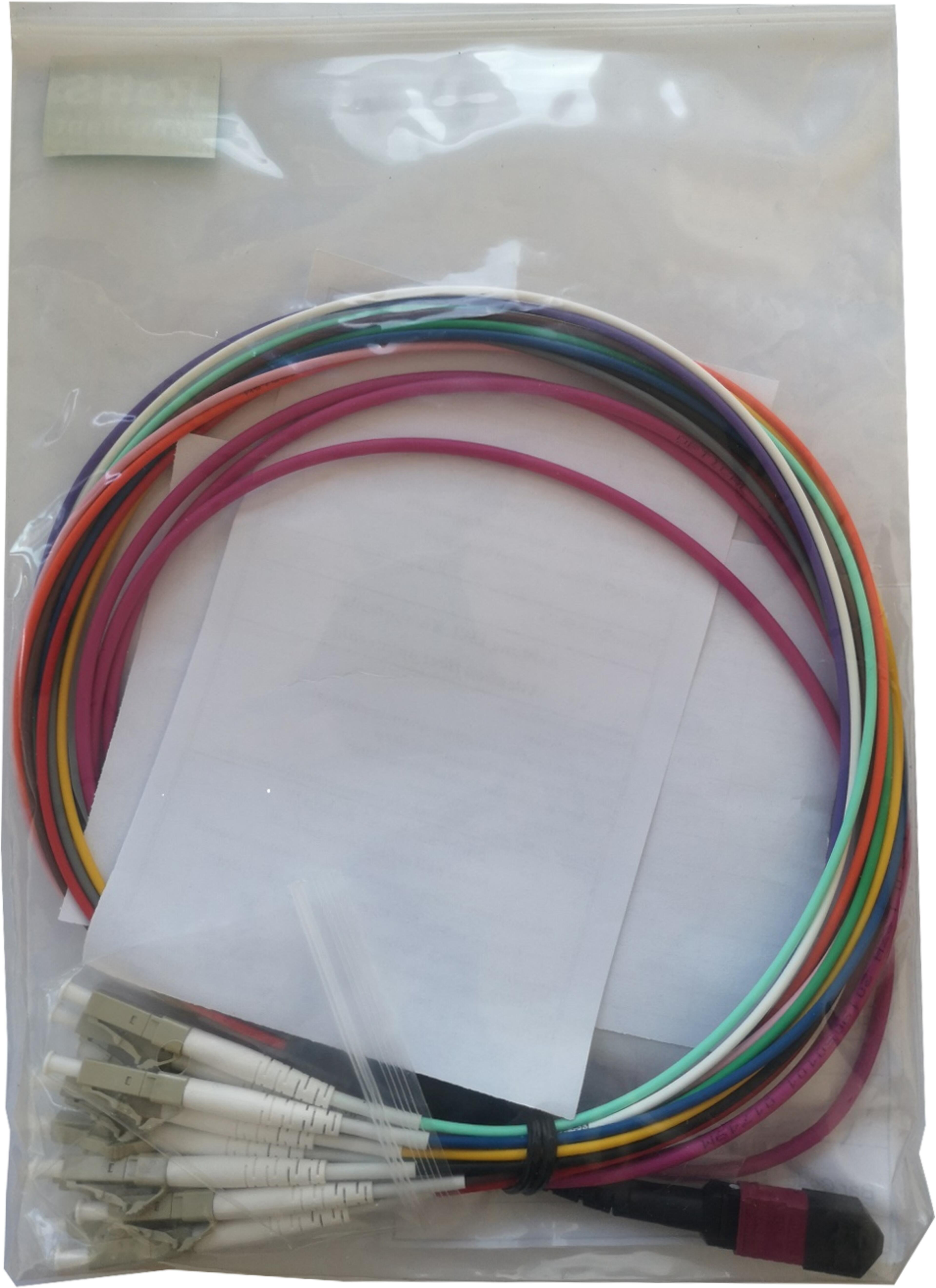 FO Patch Cable MTP/MPO/f - 12x LC/m 2m