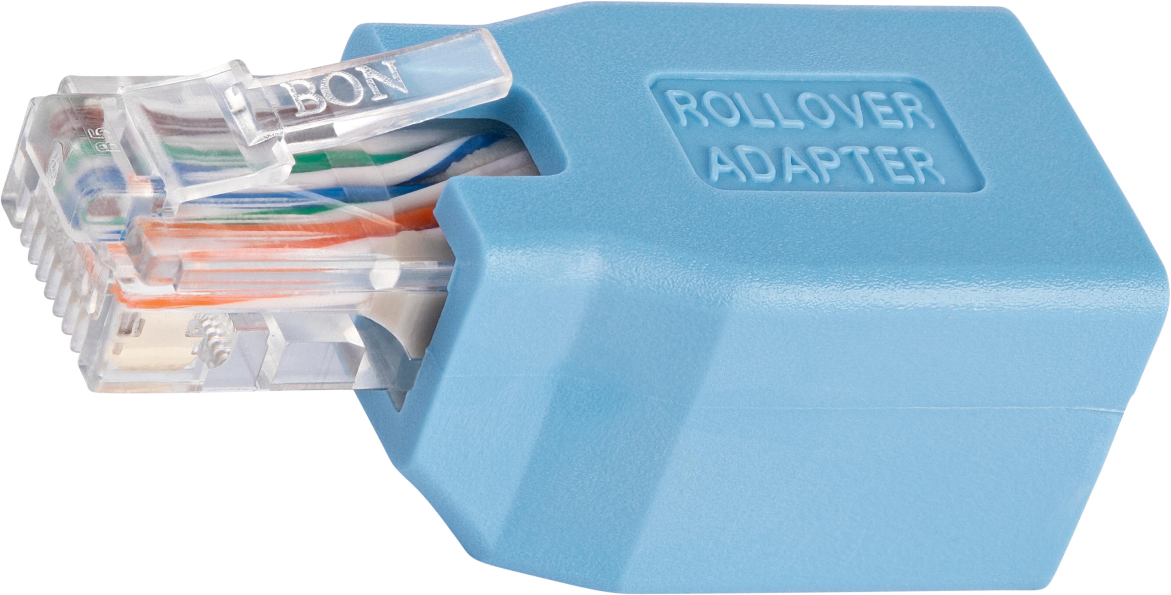 Rollover Adapter for RJ45 Ethernet Cable