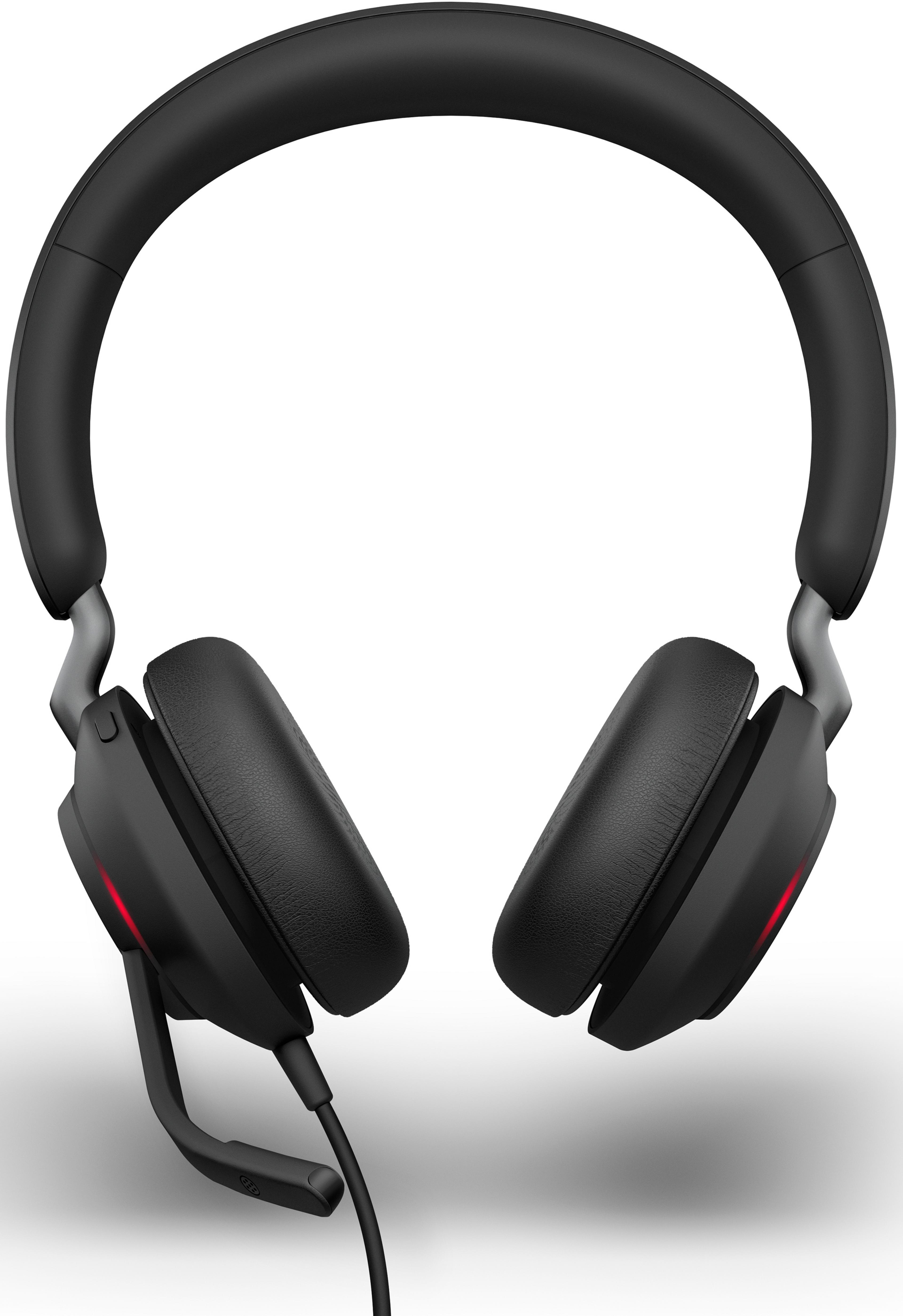 Casque Filaire Jabra Evolve2 40 SE/UC – Réduction Passive Du Bruit, Busylight LED, 3 Micros – Idéal Télétravail, Bureaux Partagés