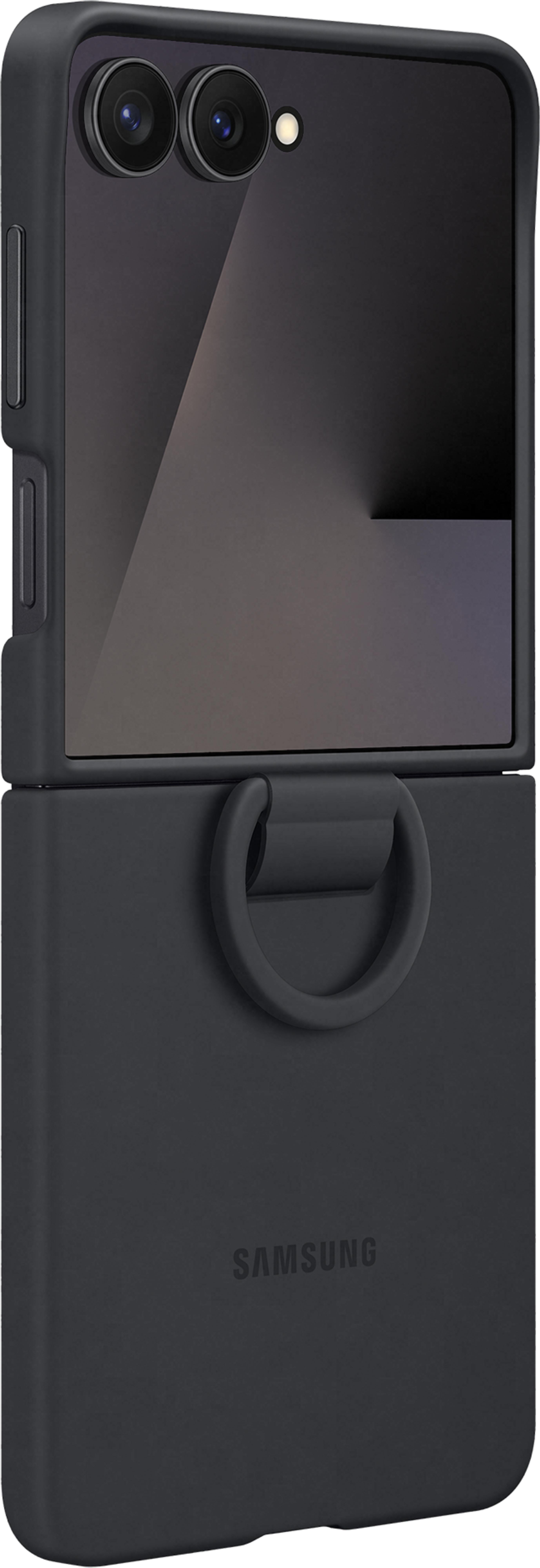 Samsung Z Flip7 Silicone Ring Case Black