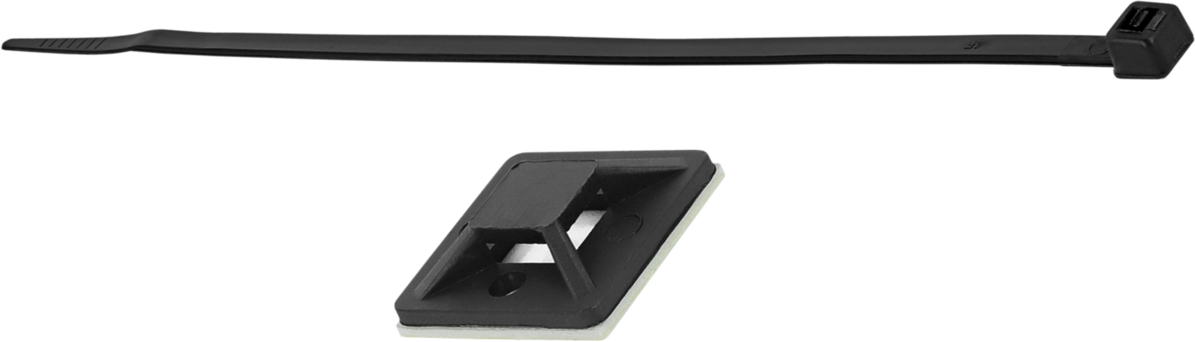 Cable Tie 200 x 4.8mm + Mount 10pcs