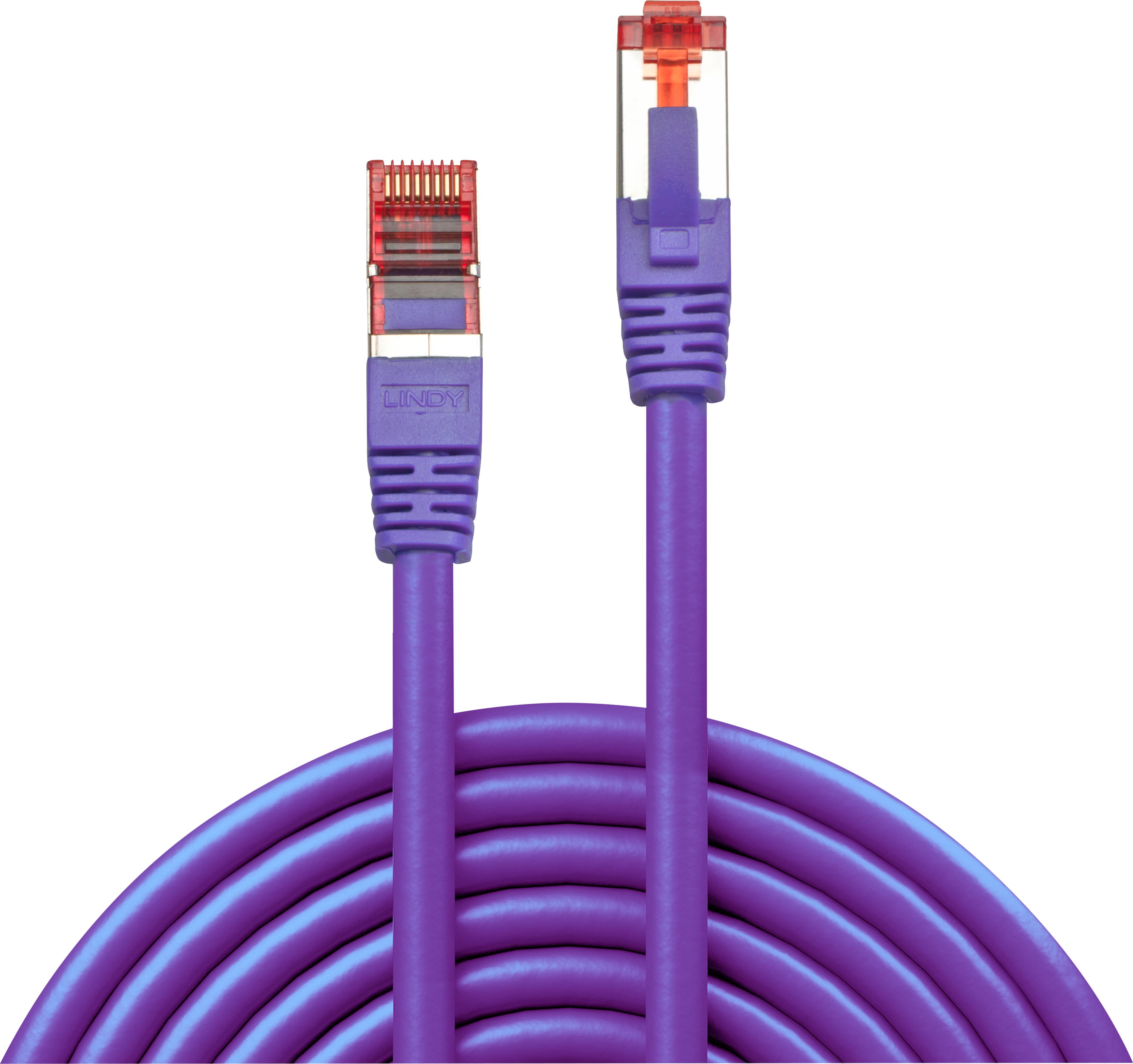 Patch Cable RJ45 S/FTP Cat6 0.5m Purple