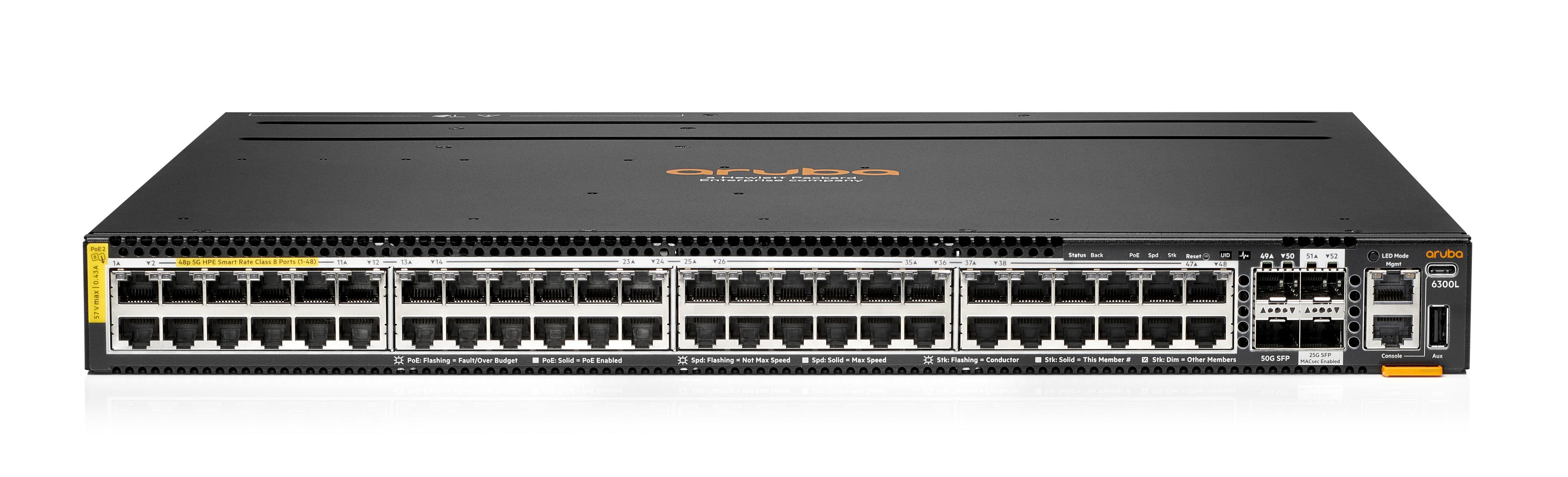 HPE Aruba 6300L 48SR5 PoE Switch