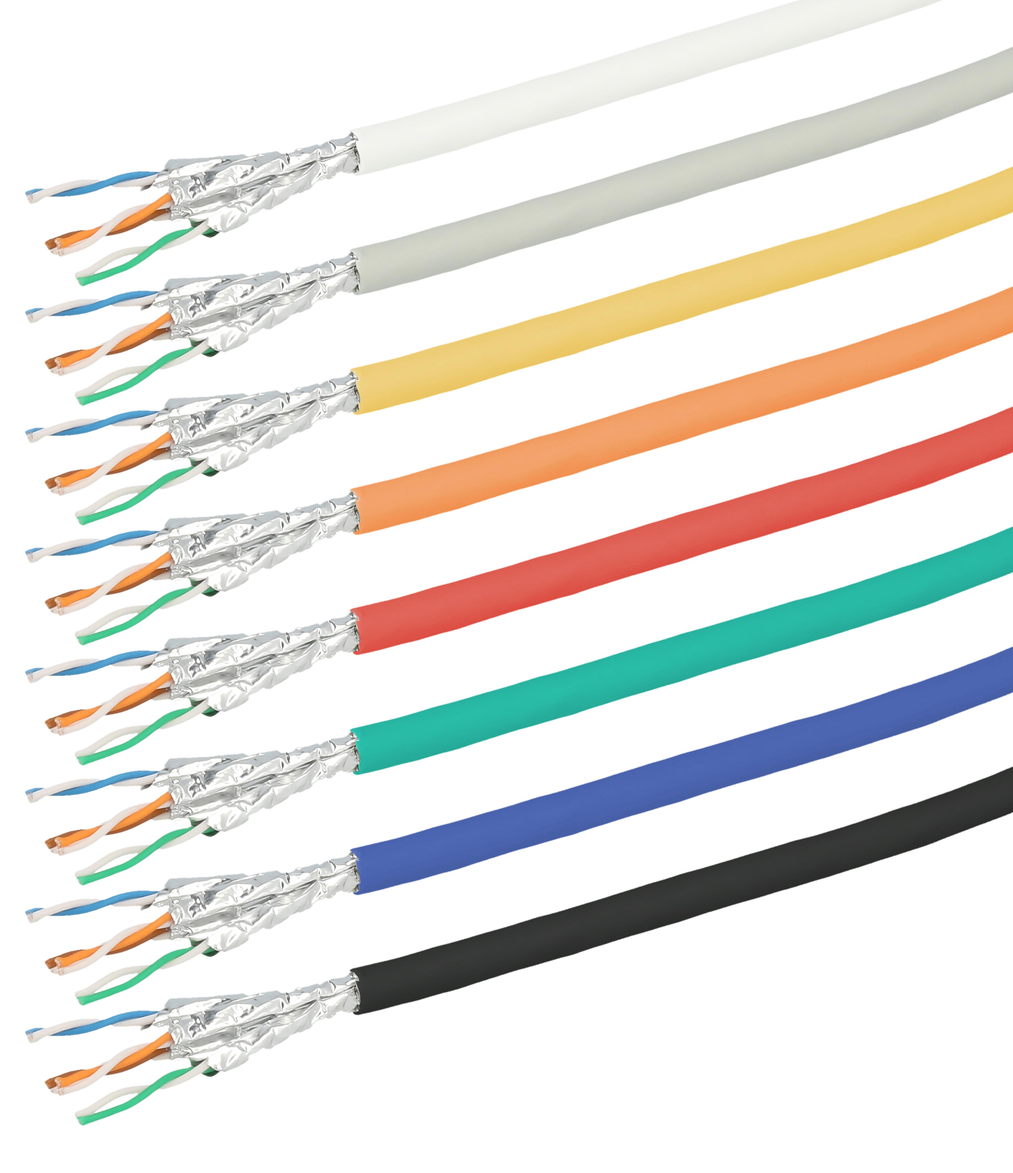 Data Cable Cat7 Strand. S/FTP 100m Grey