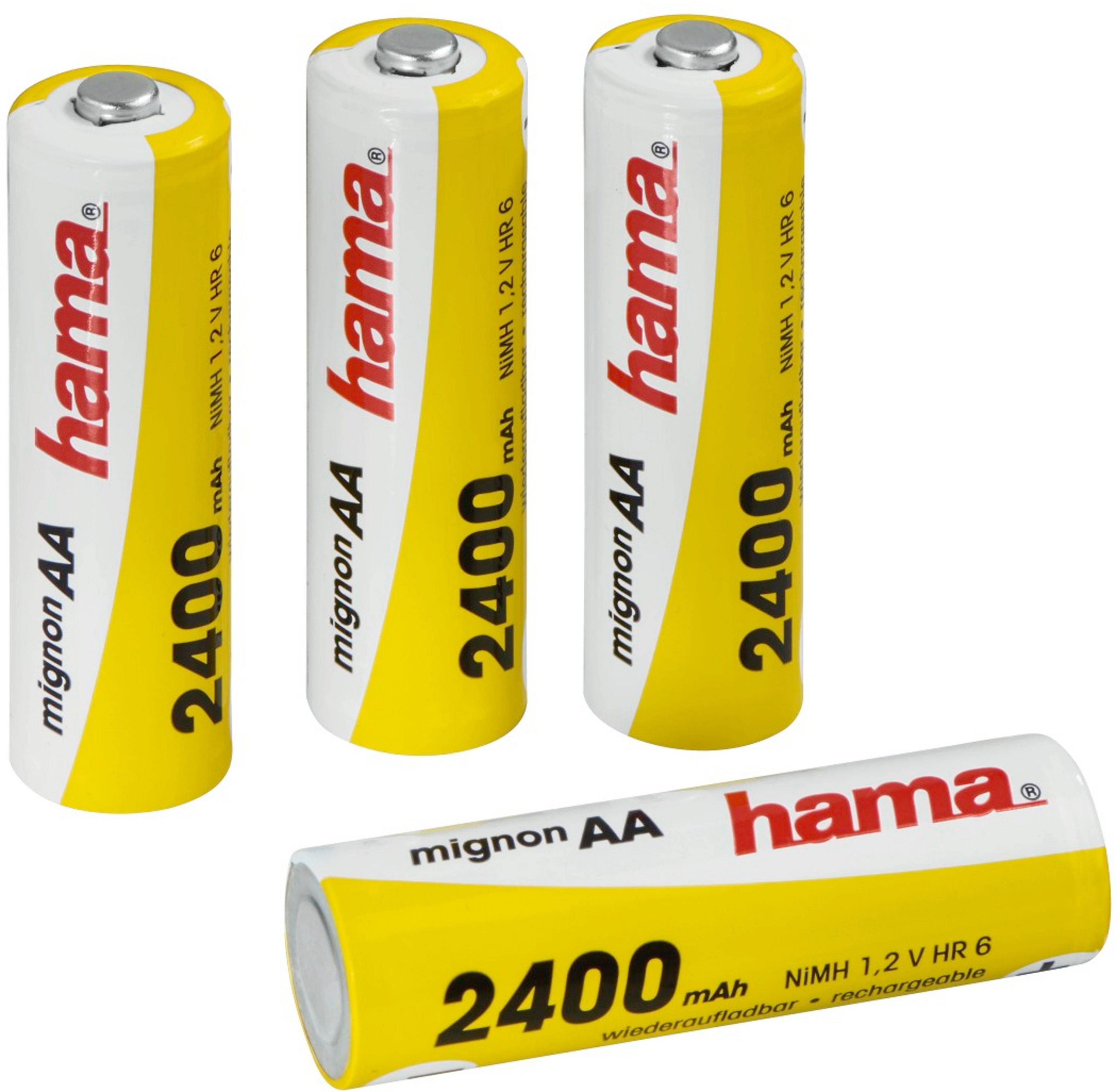 Hama AA, 2400 mAh NiMH Battery 4-pack