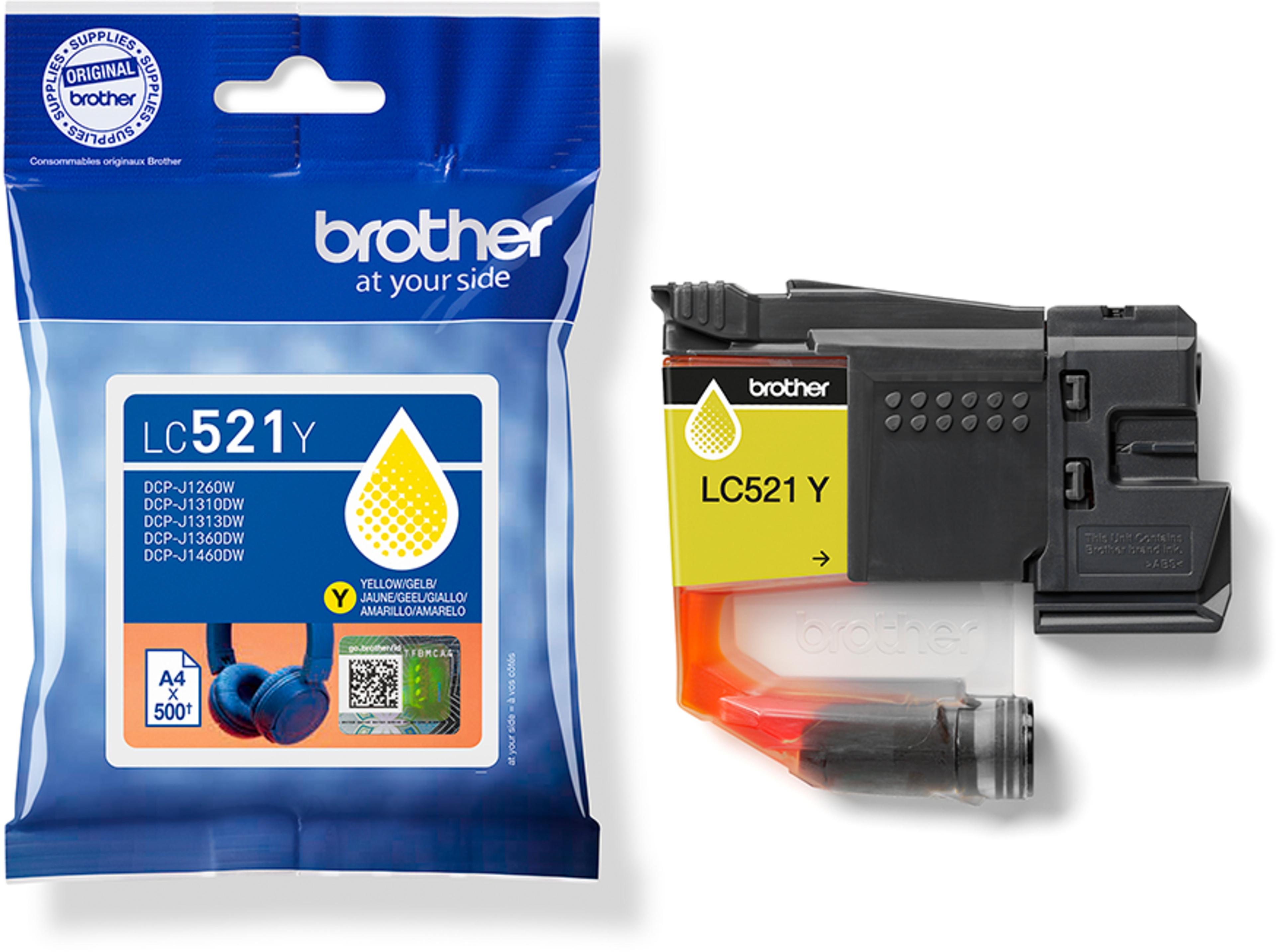 Brother LC521Y Tinte gelb