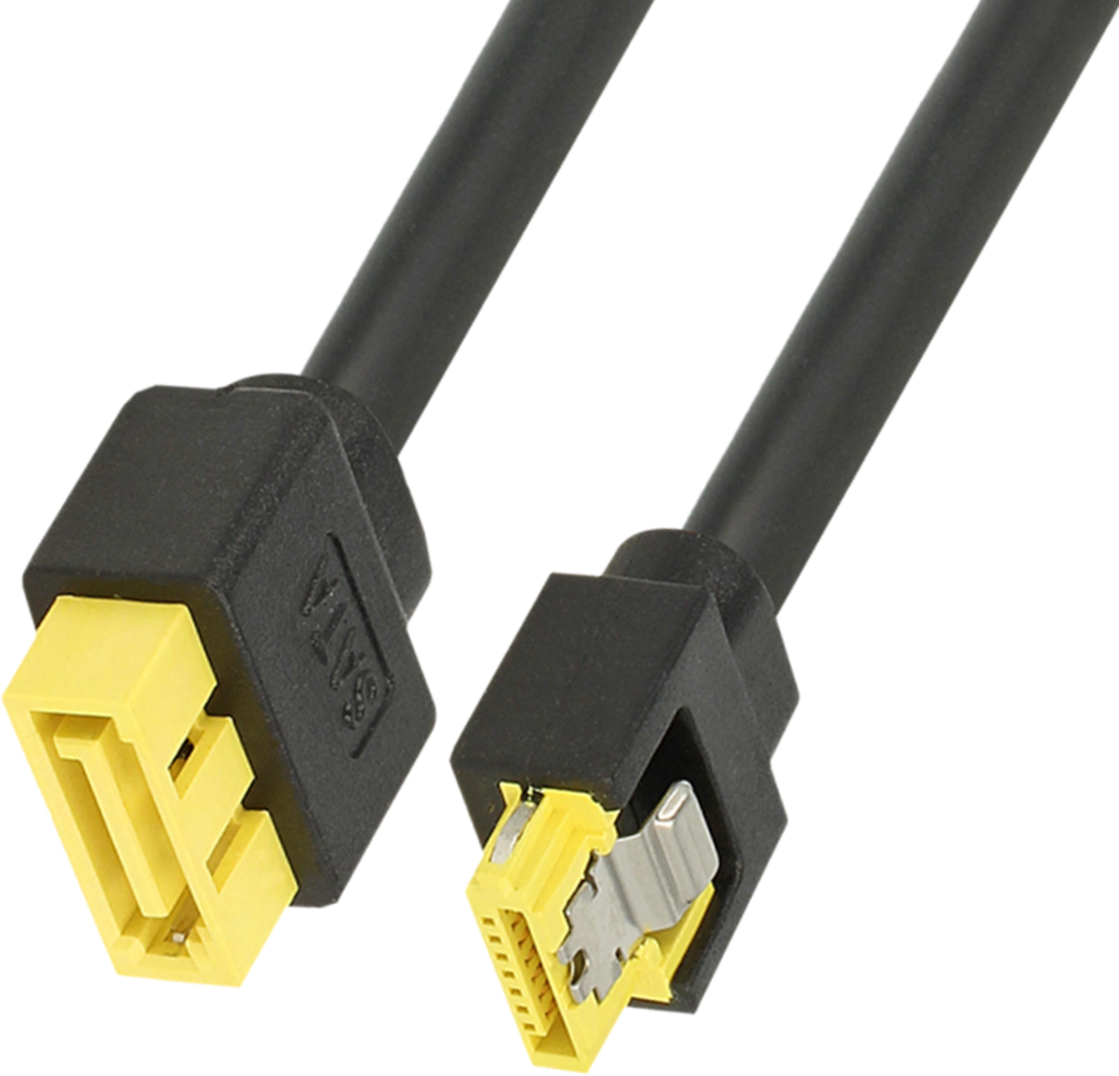 Câble SATA m. - SATA f. 8br. 0,3 m