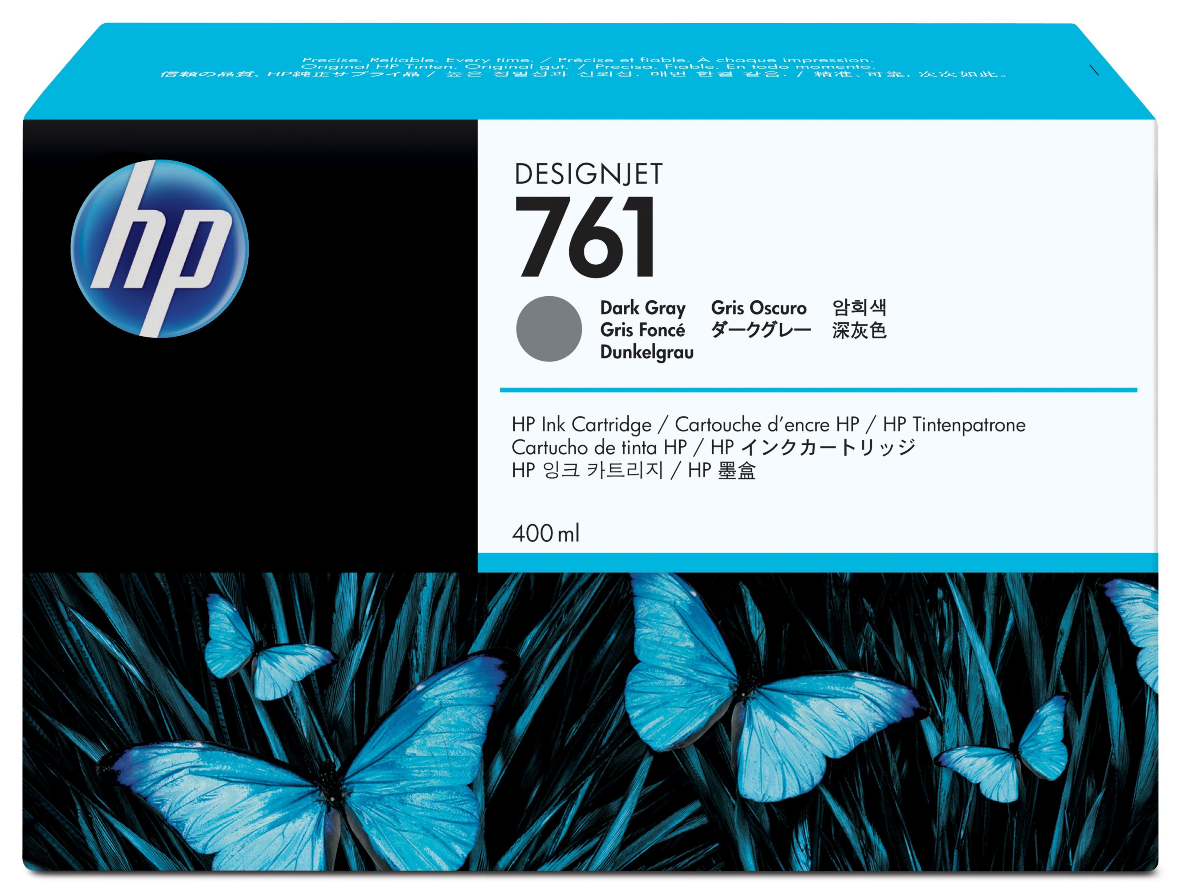 HP 761 Ink 400ml Dark Grey