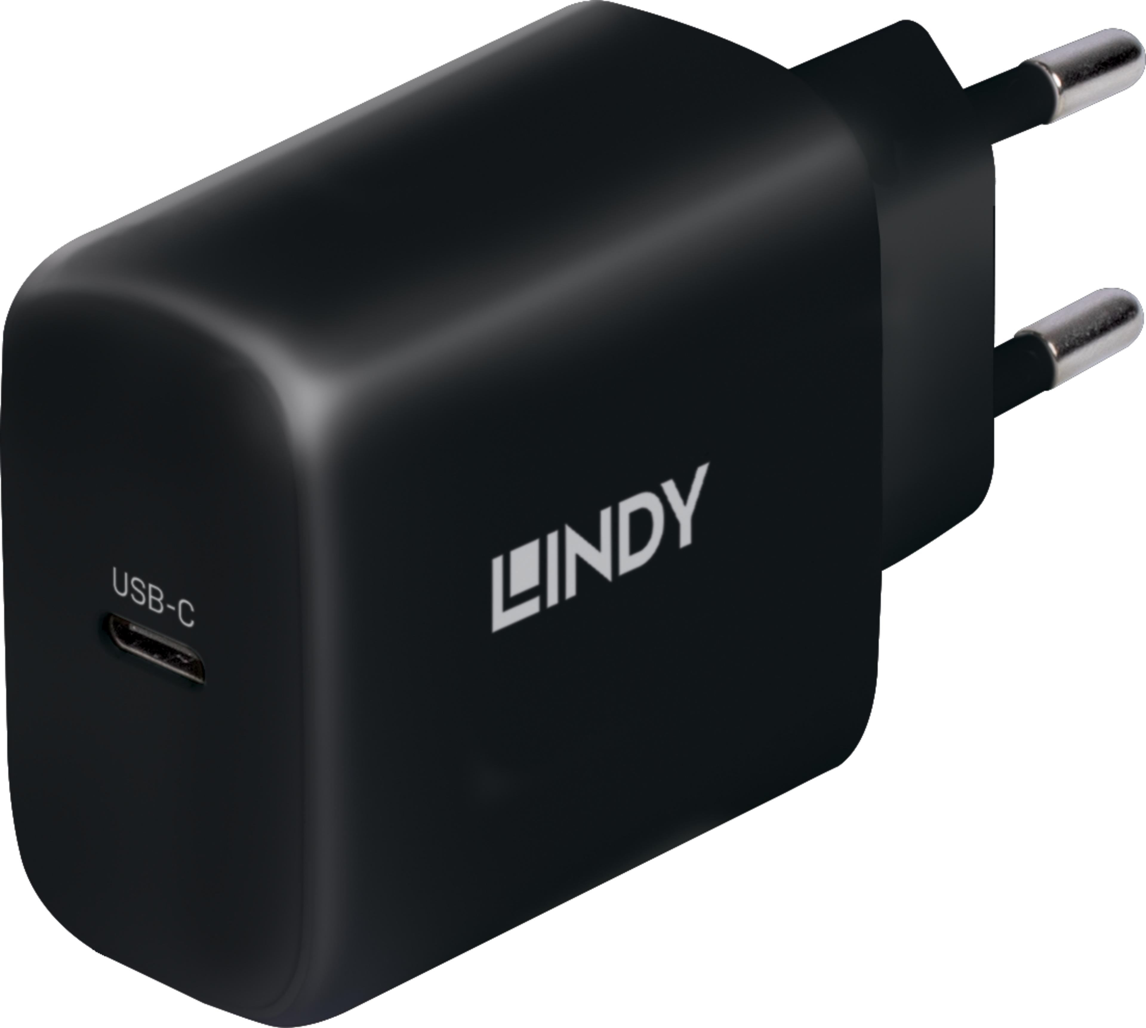 Adaptador carga LINDY 65 W USB-C GaN