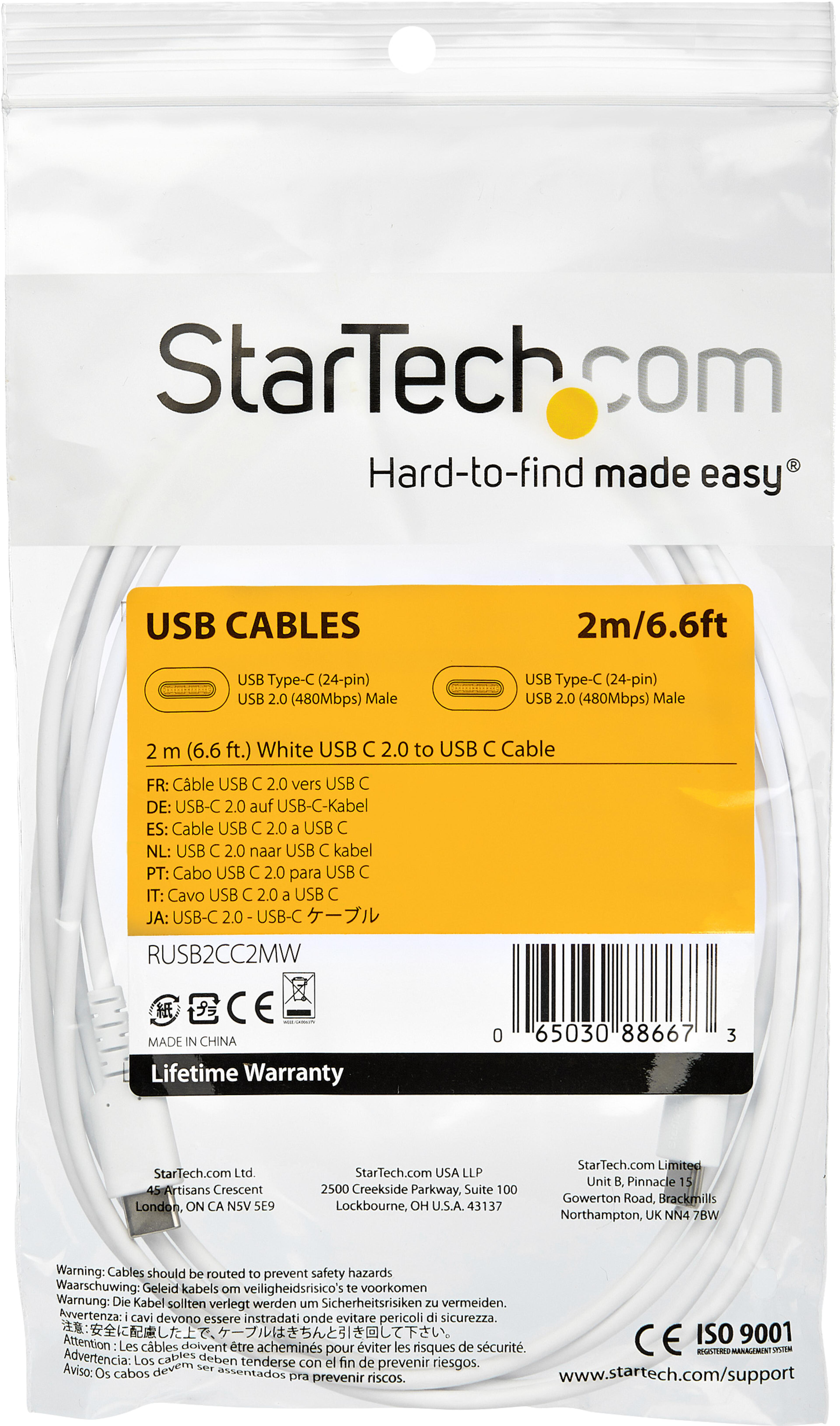 StarTech USB Typ C Kabel 2 m