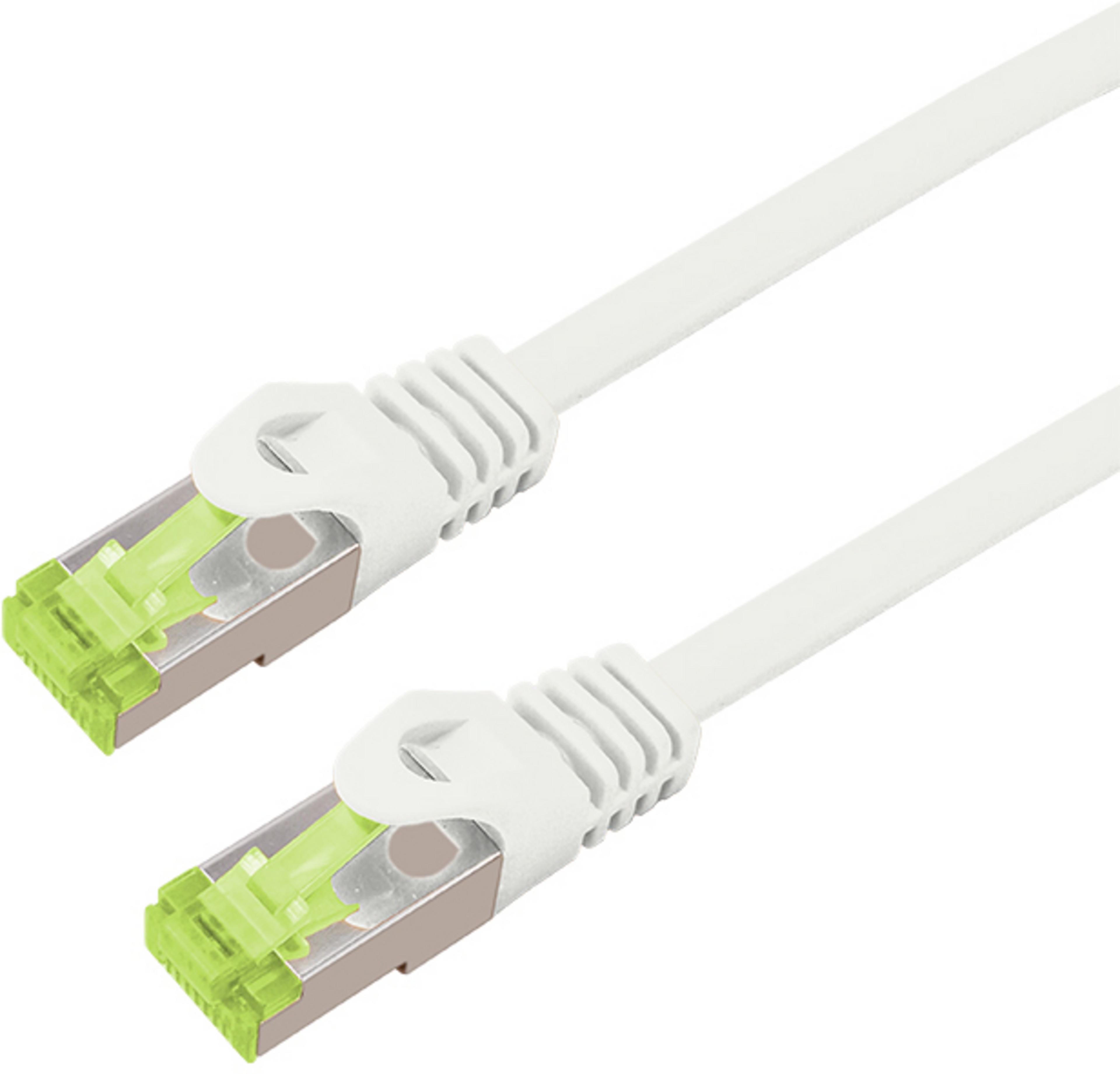 Patch kabel RJ45 S/FTP Cat6a 1,5 m bílý