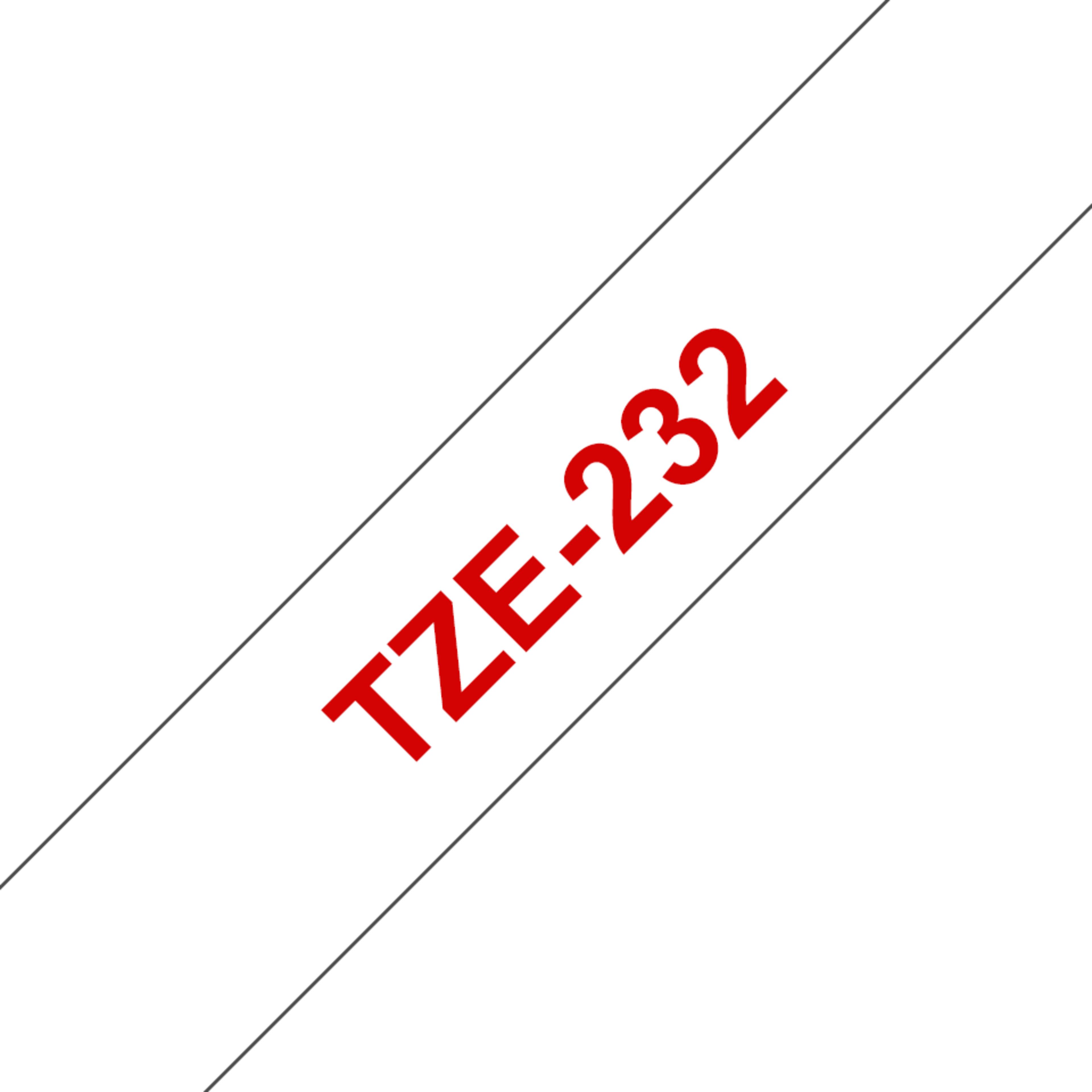 Brother TZe-232 12mmx8m Label Tape White