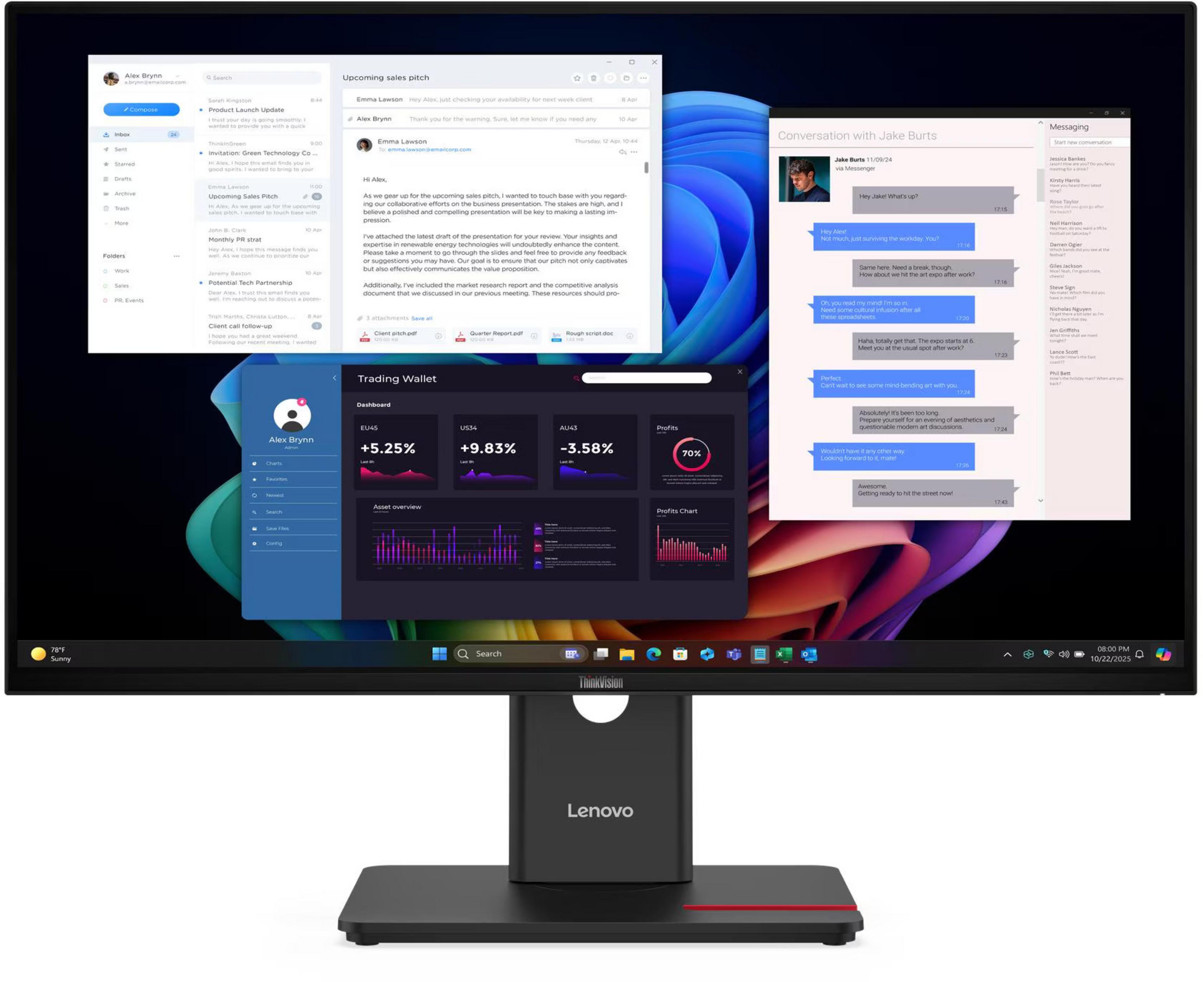 Lenovo ThinkVision T27UD-40 Monitor
