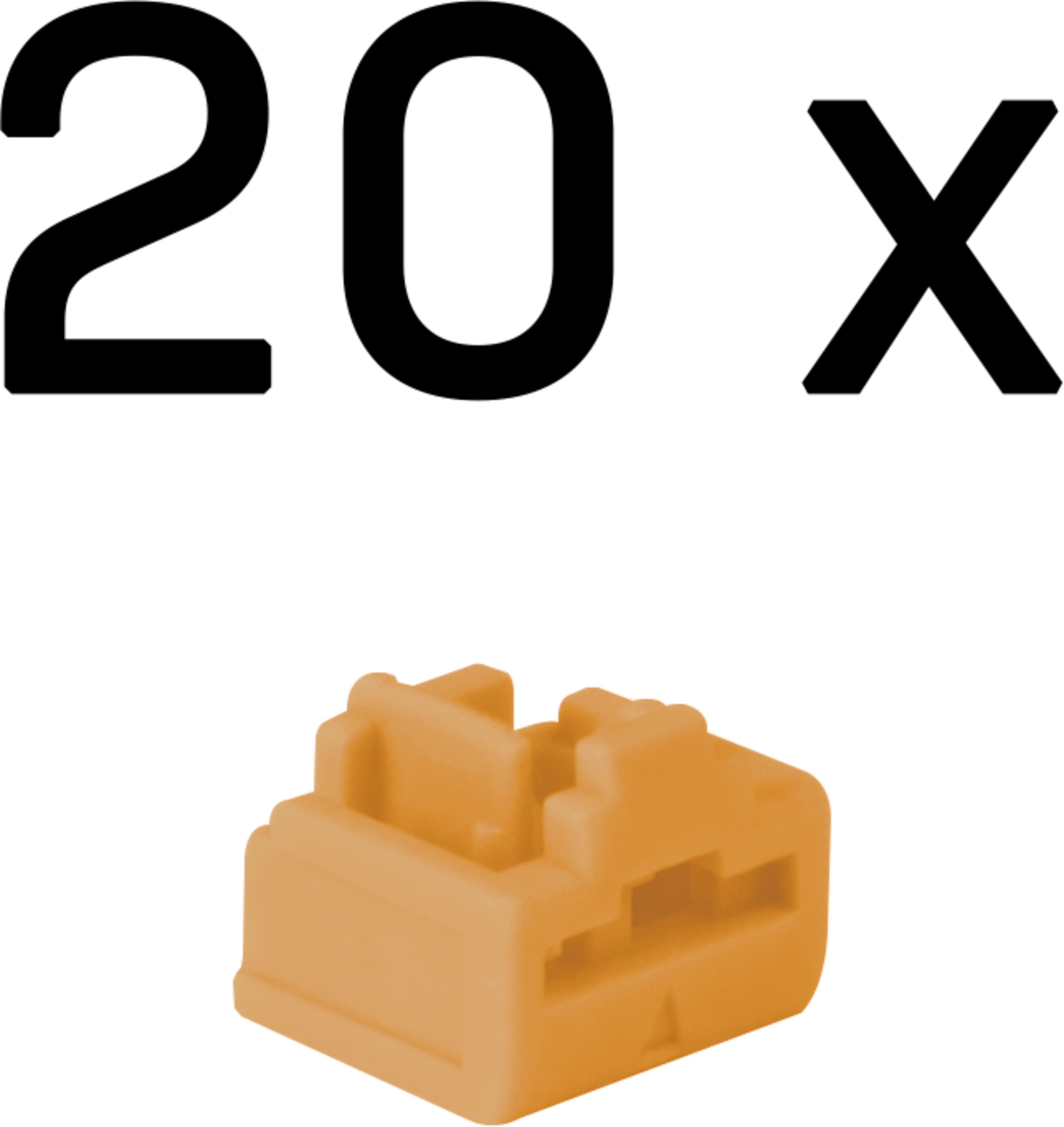 Cierre puerto RJ45 20 unidades, naranja