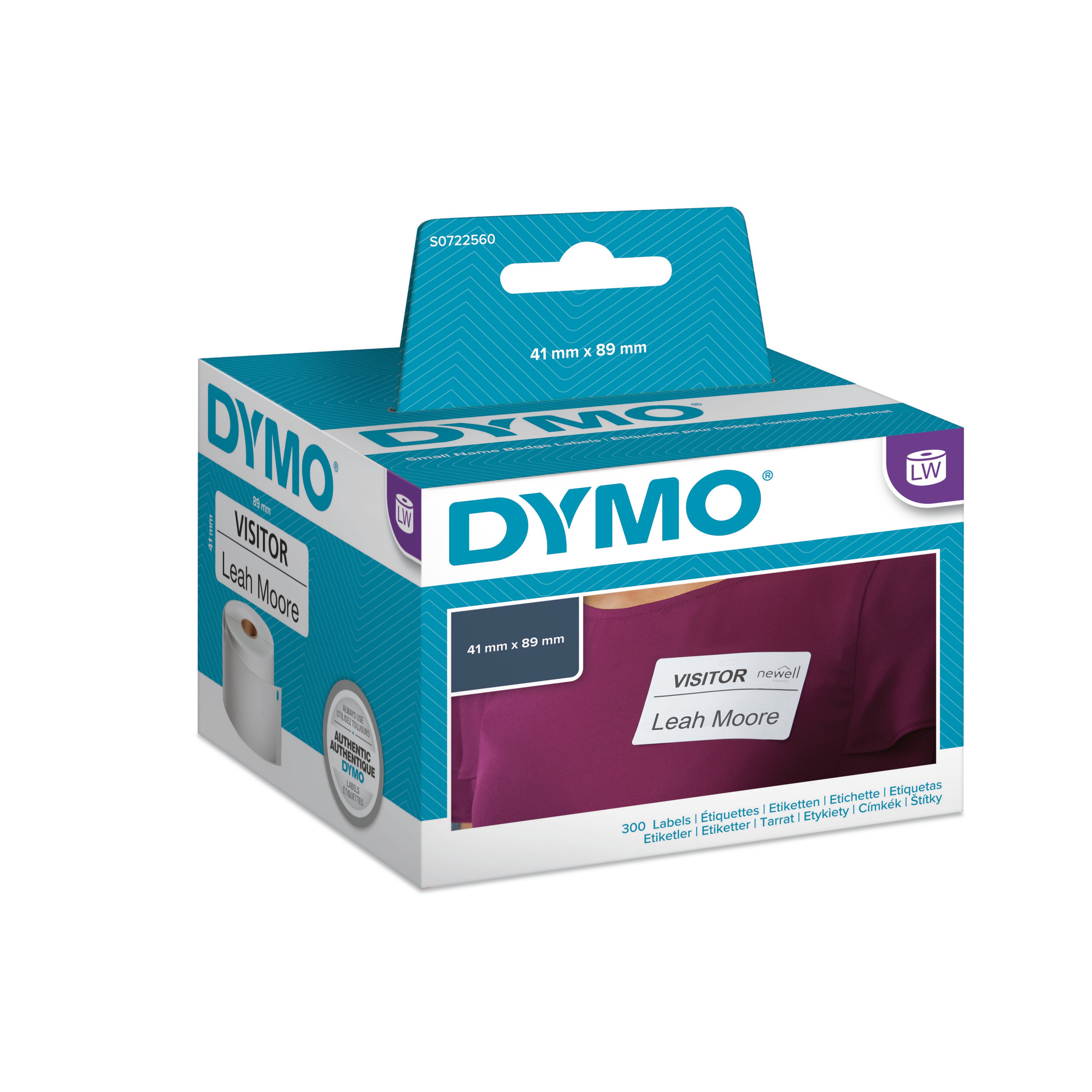 DYMO 41x89mm Name Badge Labels White