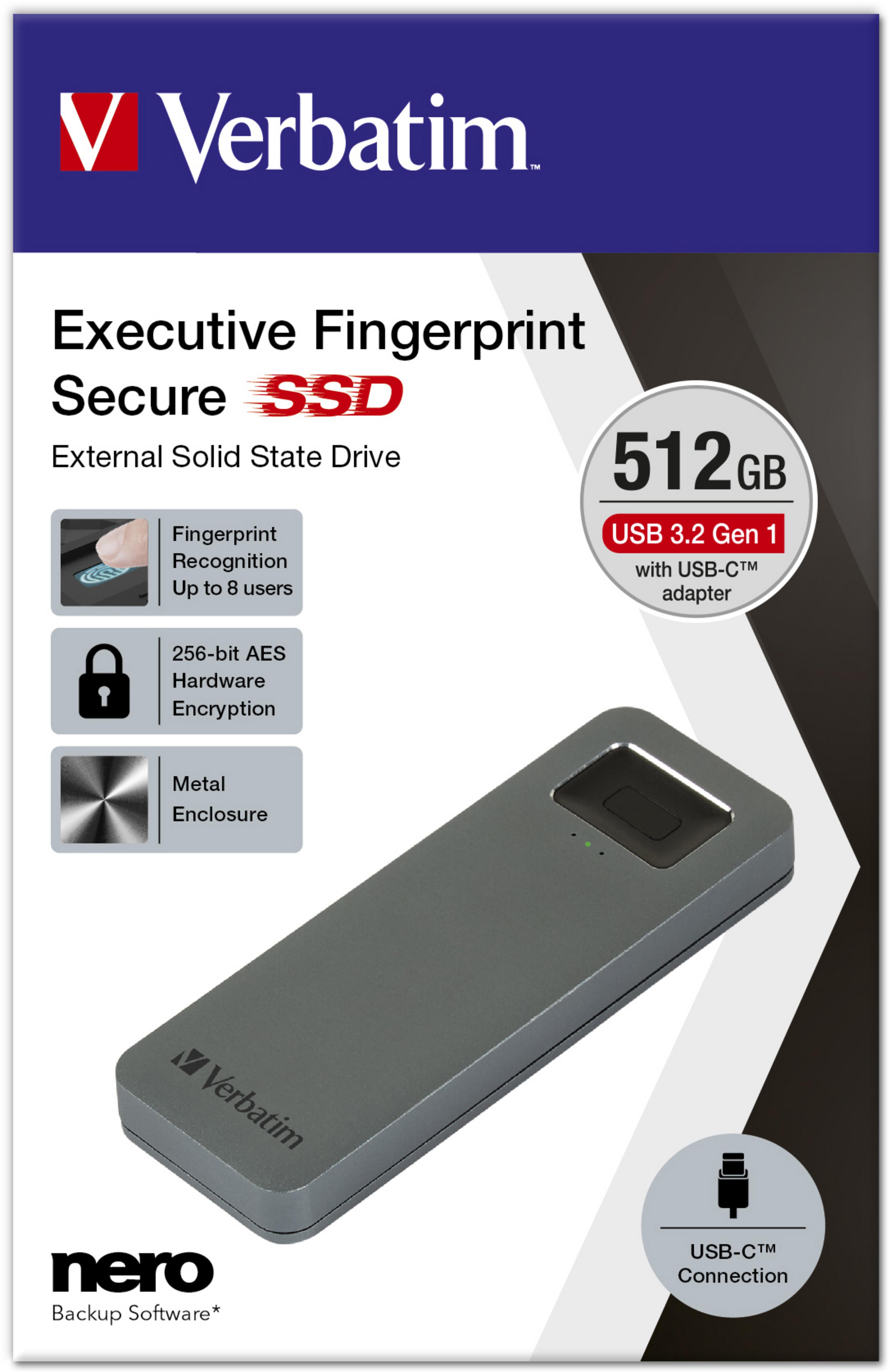 Verbatim Executive Fingerprint 512GB SSD