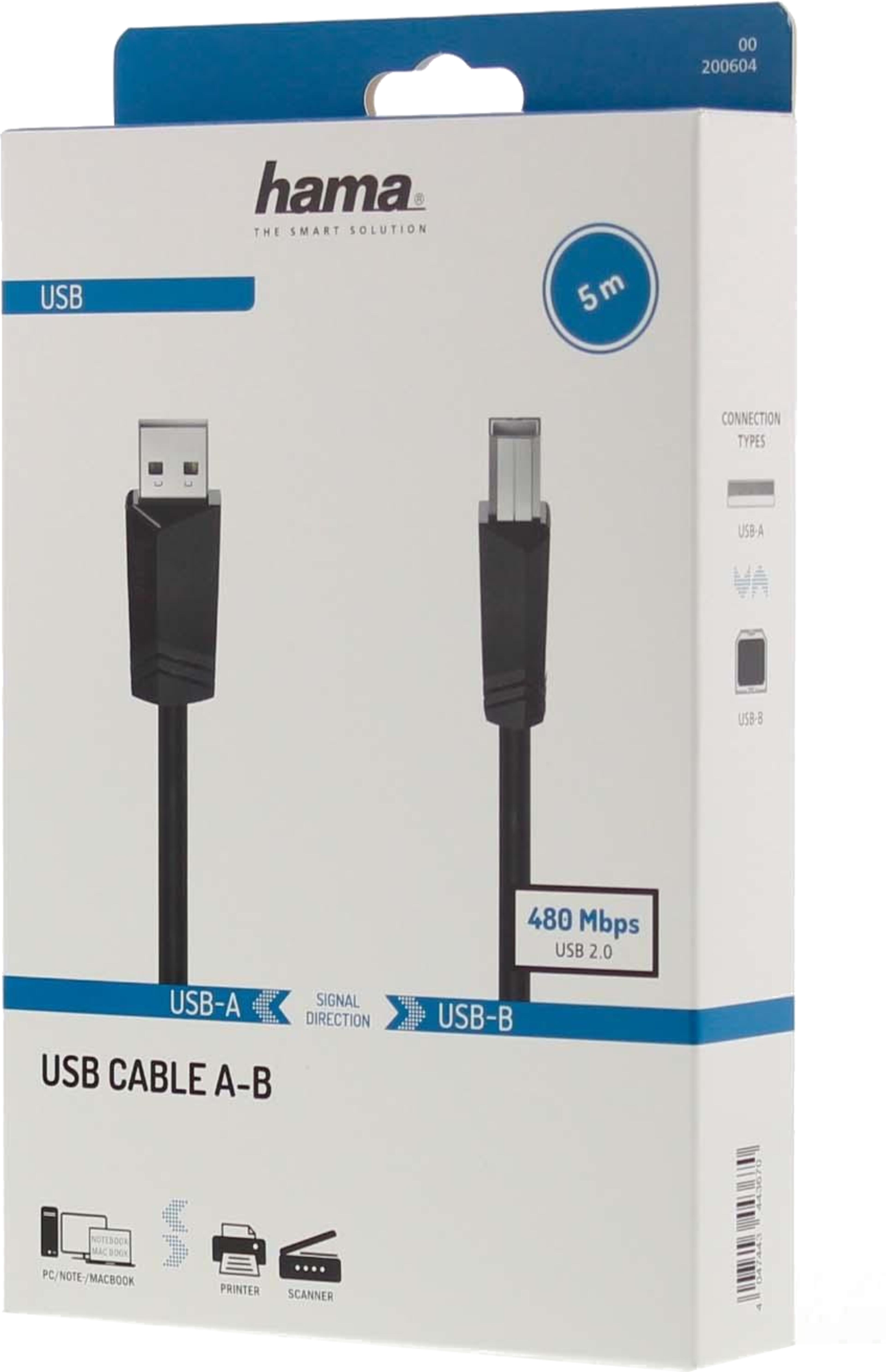 Hama USB Type-A - B Cable 5m