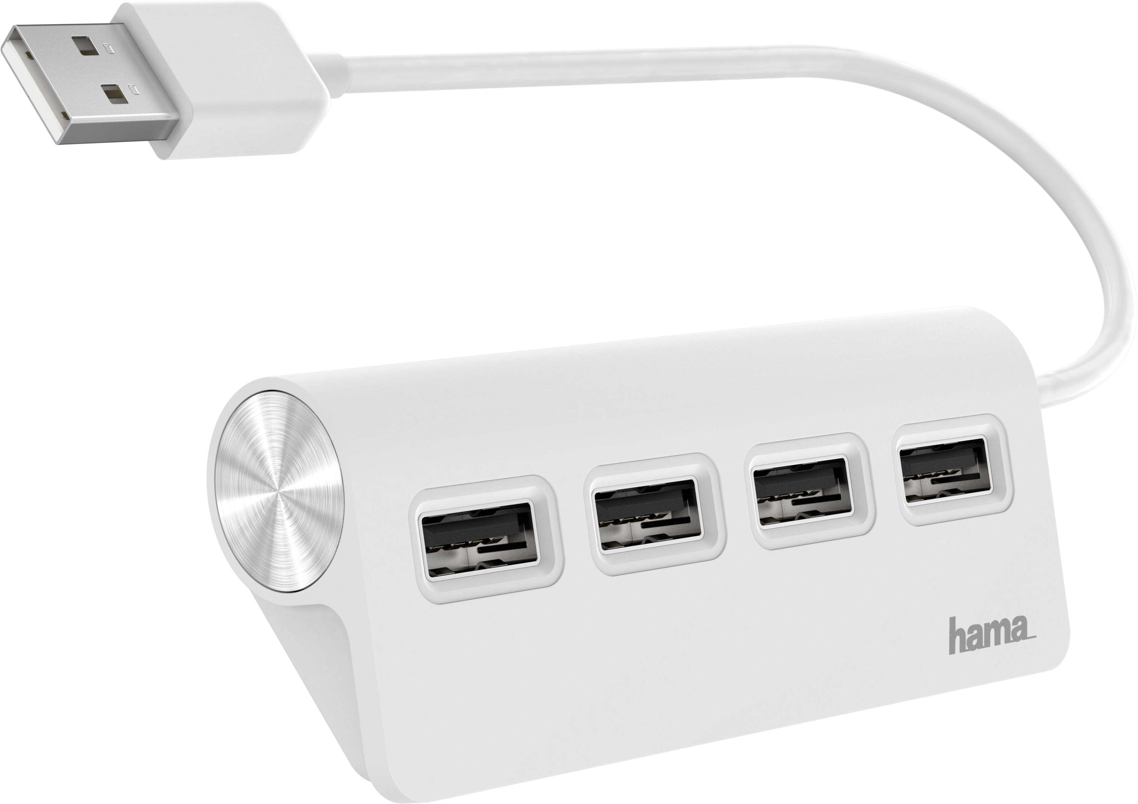Hama USB Hub 2.0 4-port White