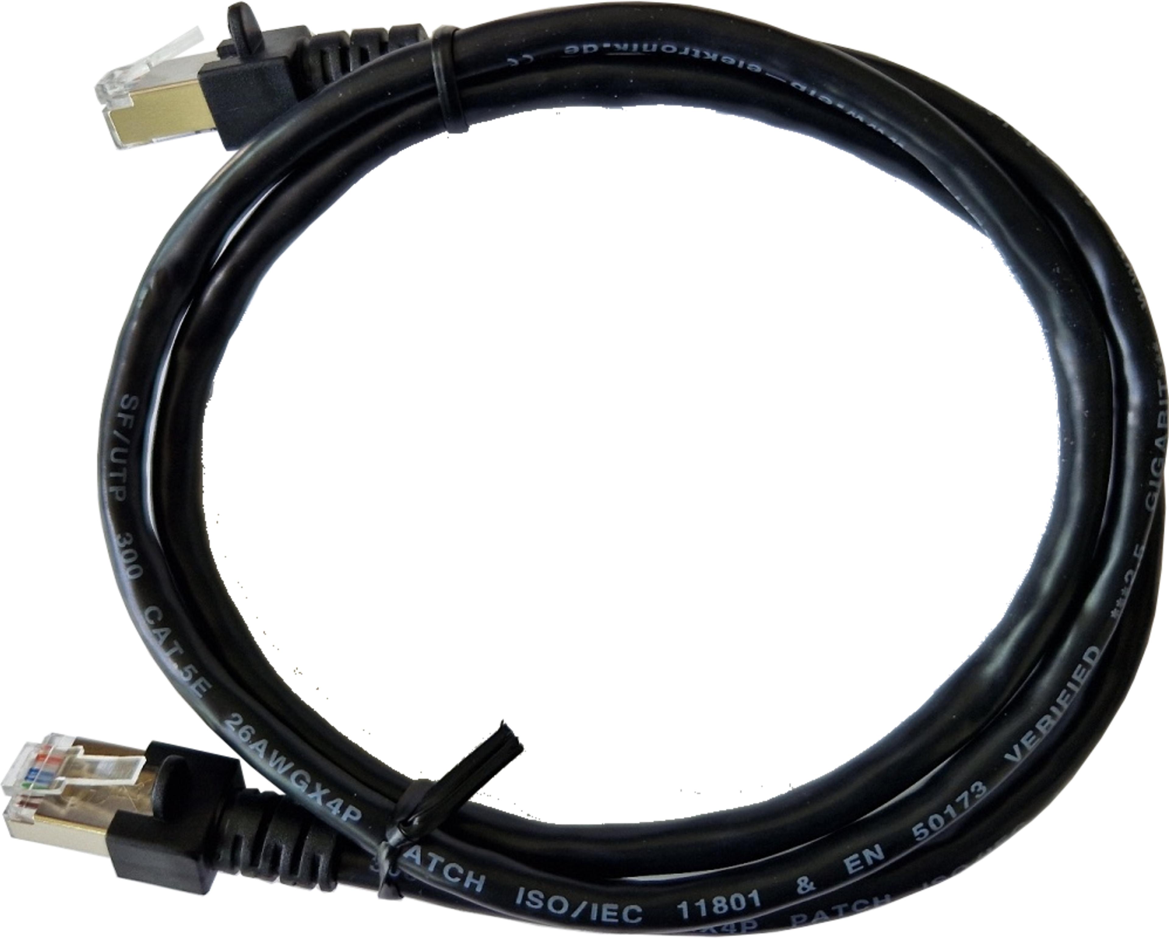 Patch Cable RJ45 SF/UTP Cat5e 2m Black