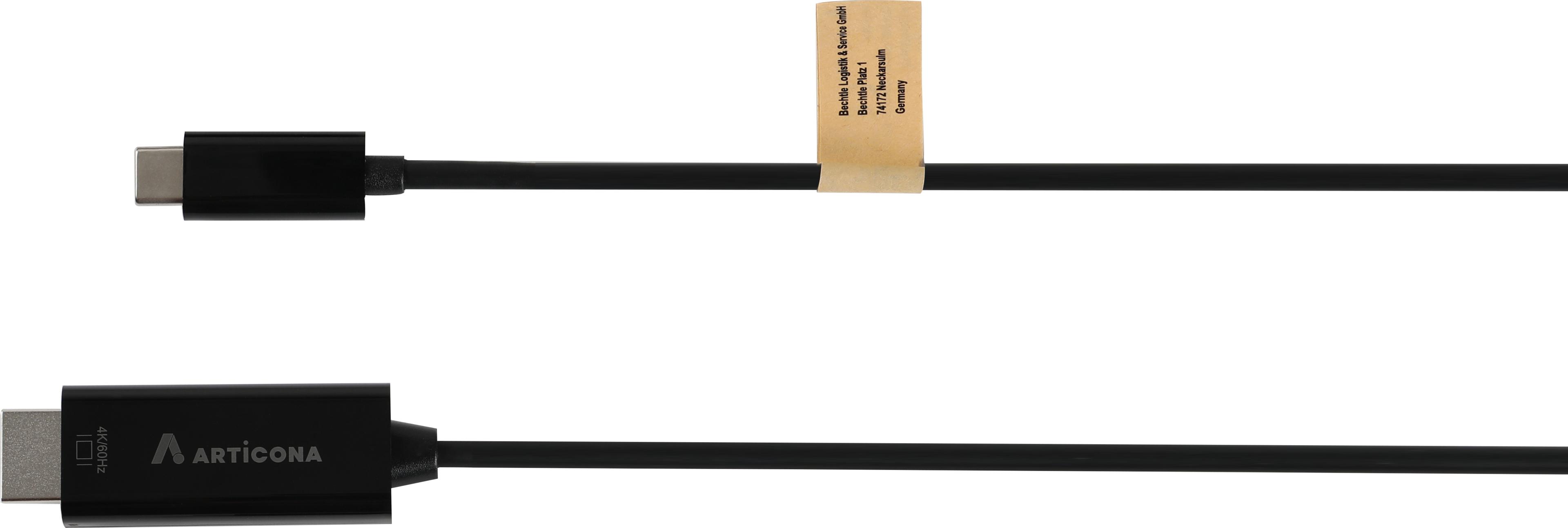 USB-C - HDMI m/m kábel 2 m, fekete