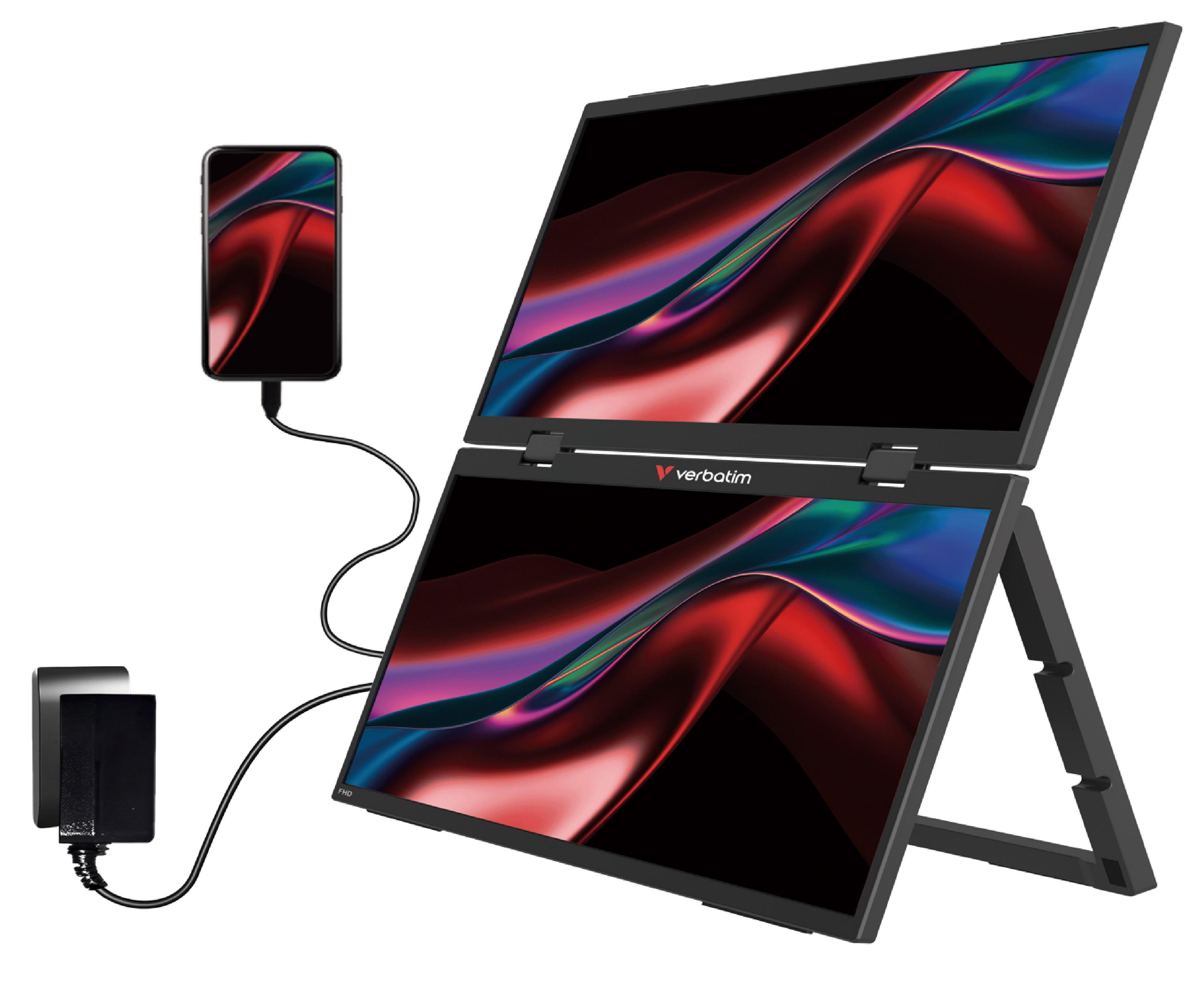 Monitor portátil Verbatim 15,6" Dual