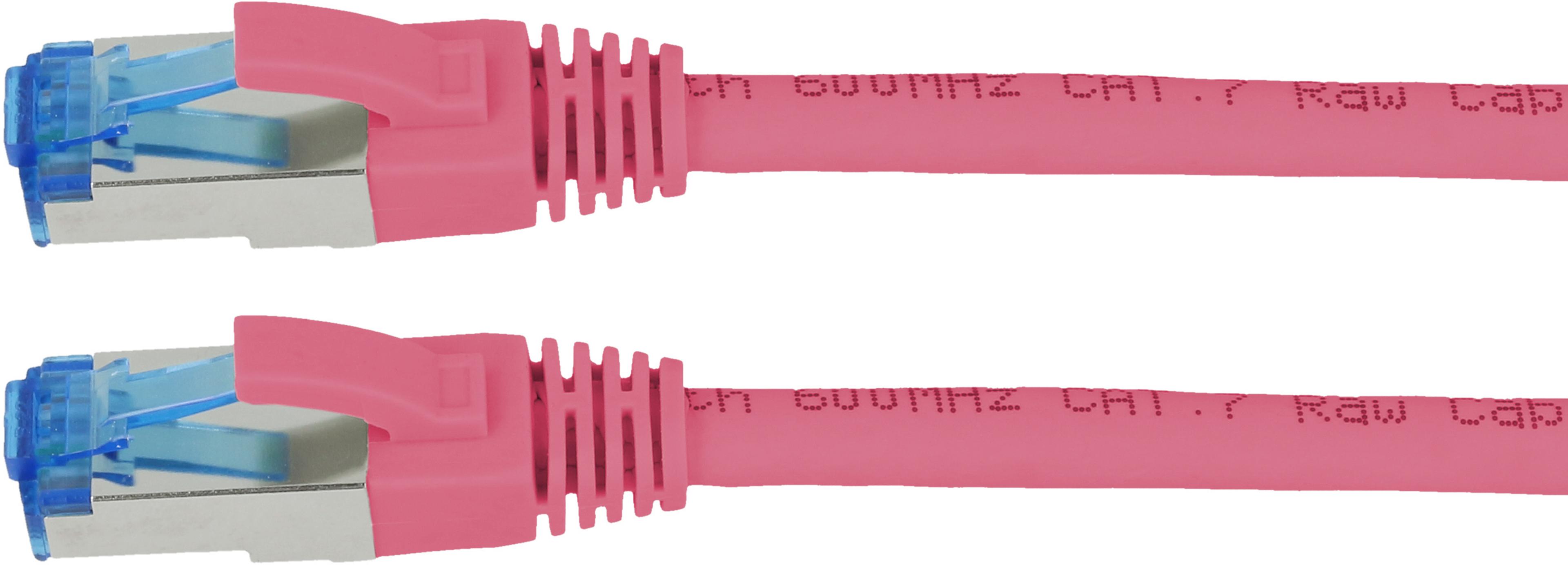 Patch Cable RJ45 S/FTP Cat6a 2m Magenta