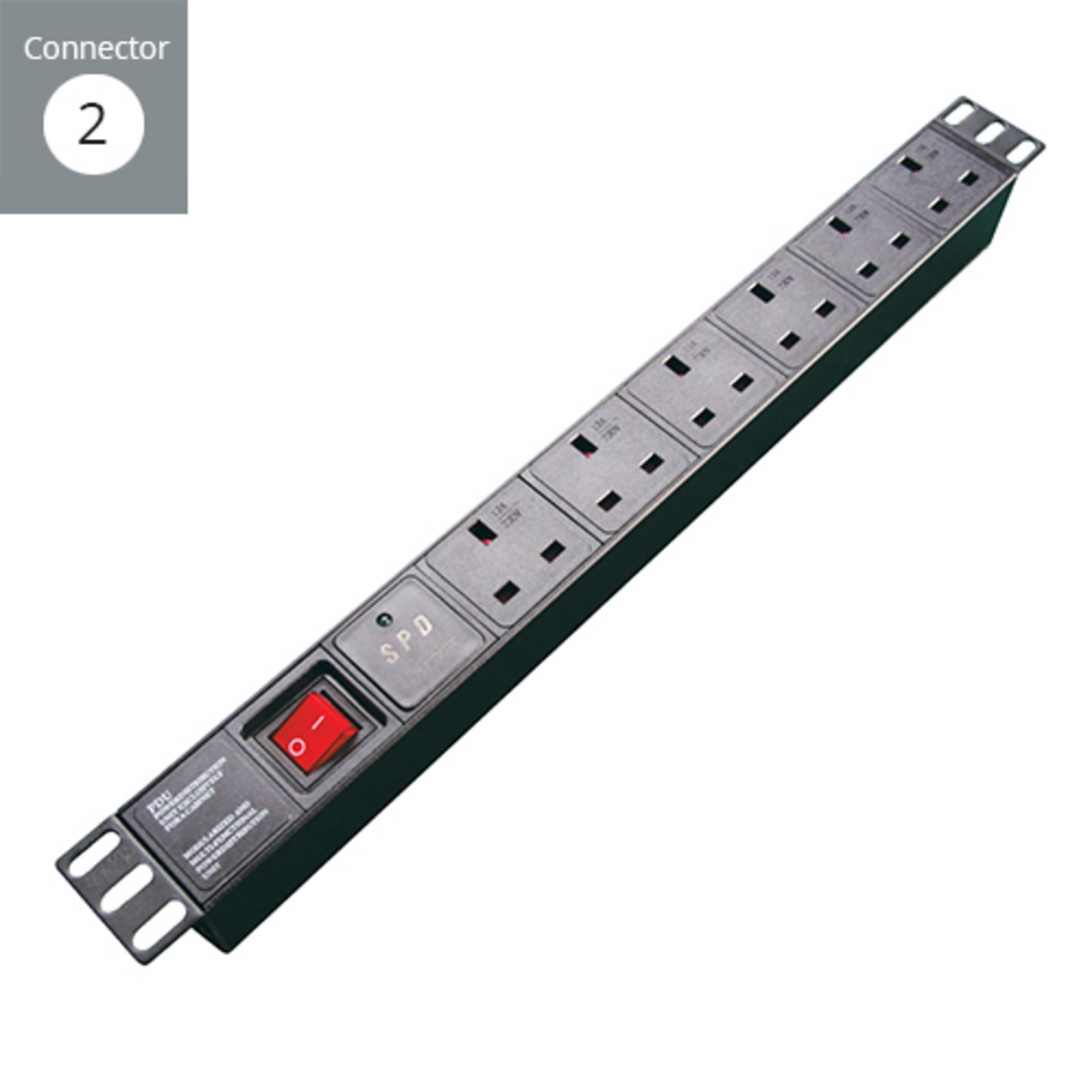 ConnektGear 3m 6 Way Surge Protected