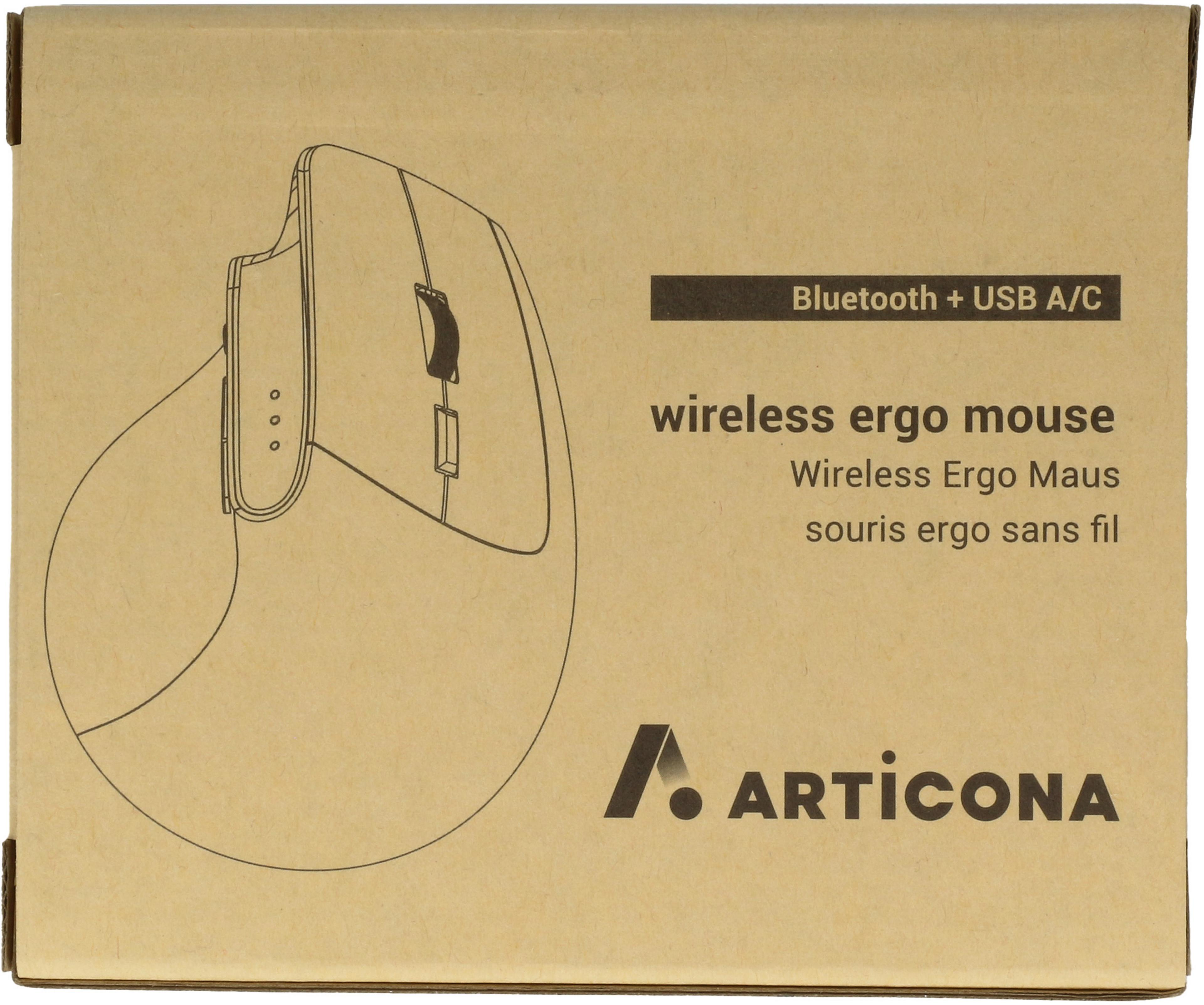 ARTICONA ergo BT + USB A/C Mouse Black