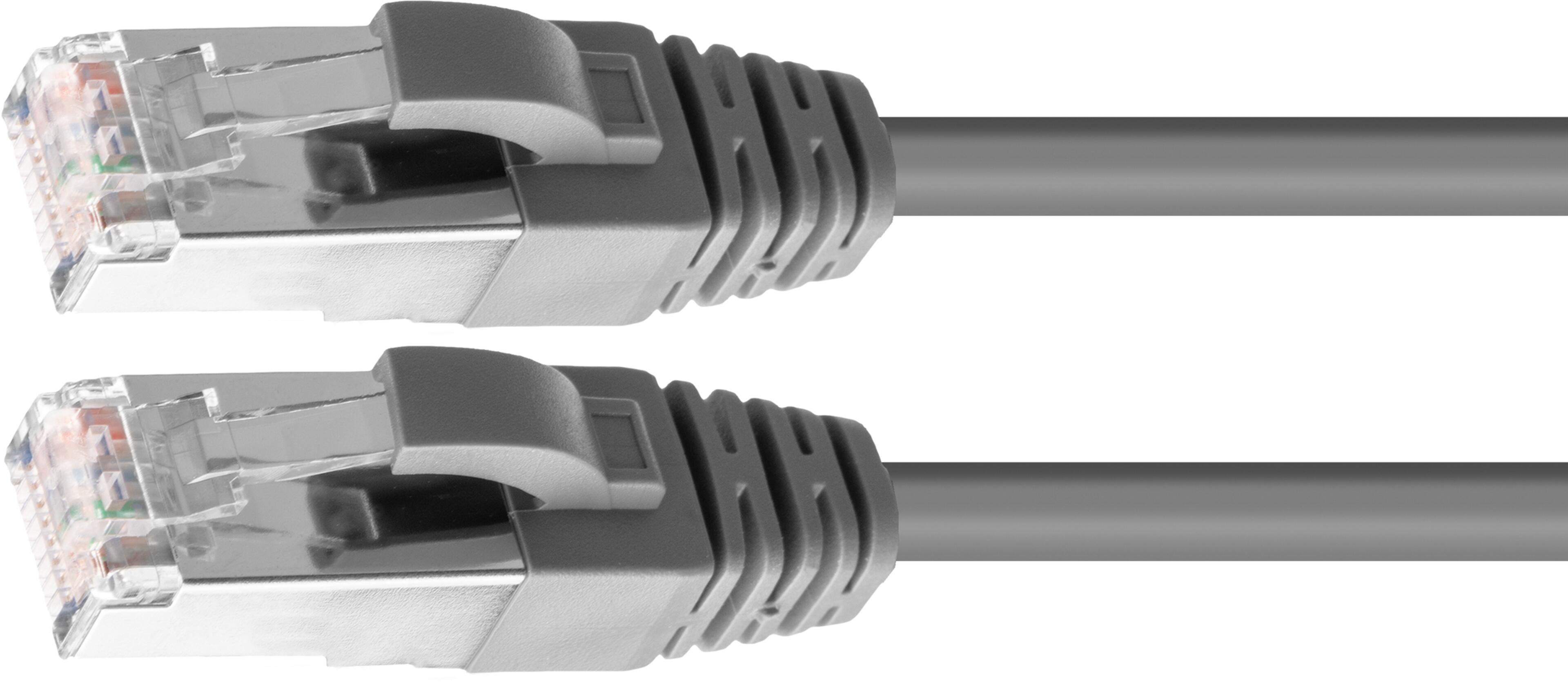 Patchkabel RJ45 S/FTP Cat6 100 m grau