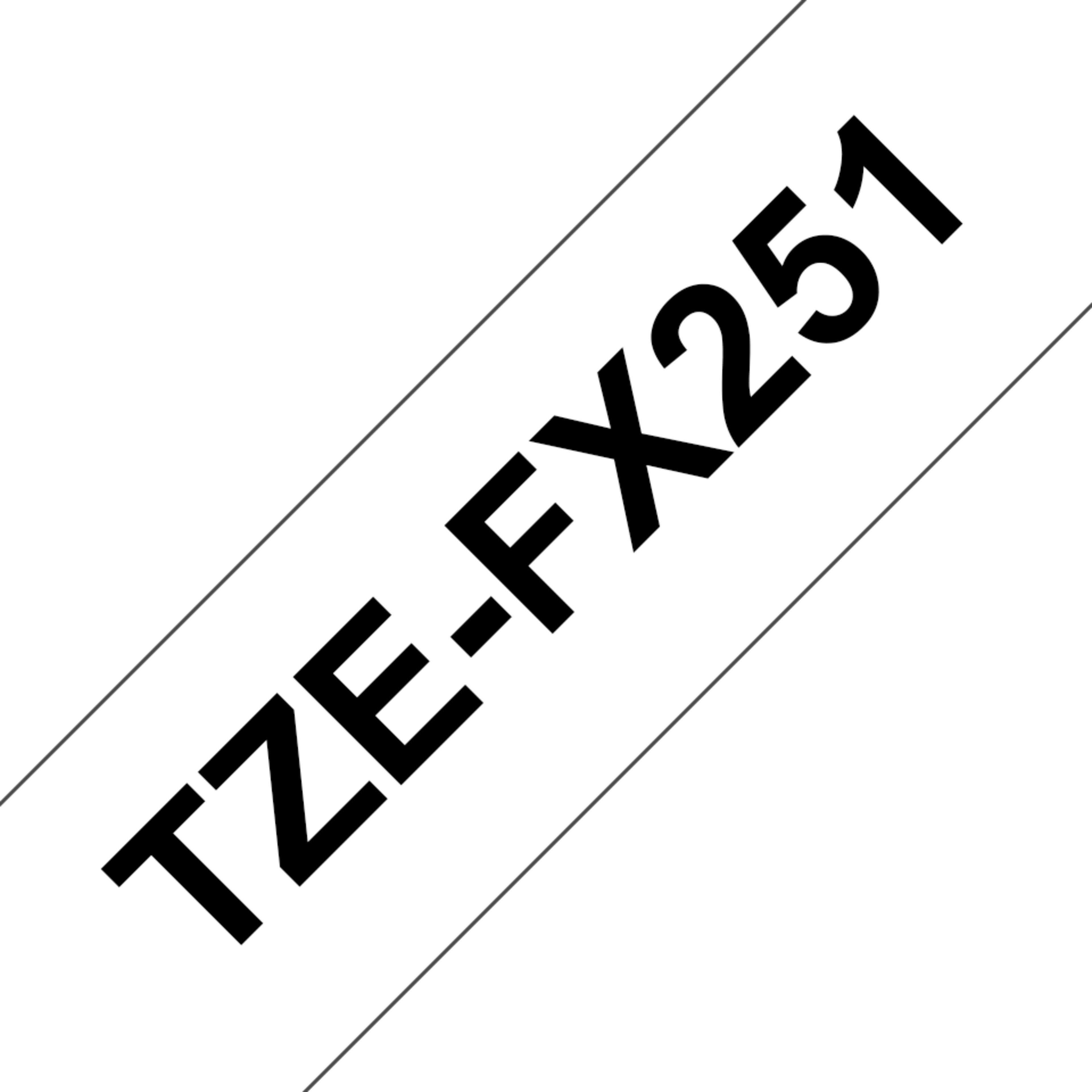Brother TZe-FX251 24mmx8m Label Tape Whi