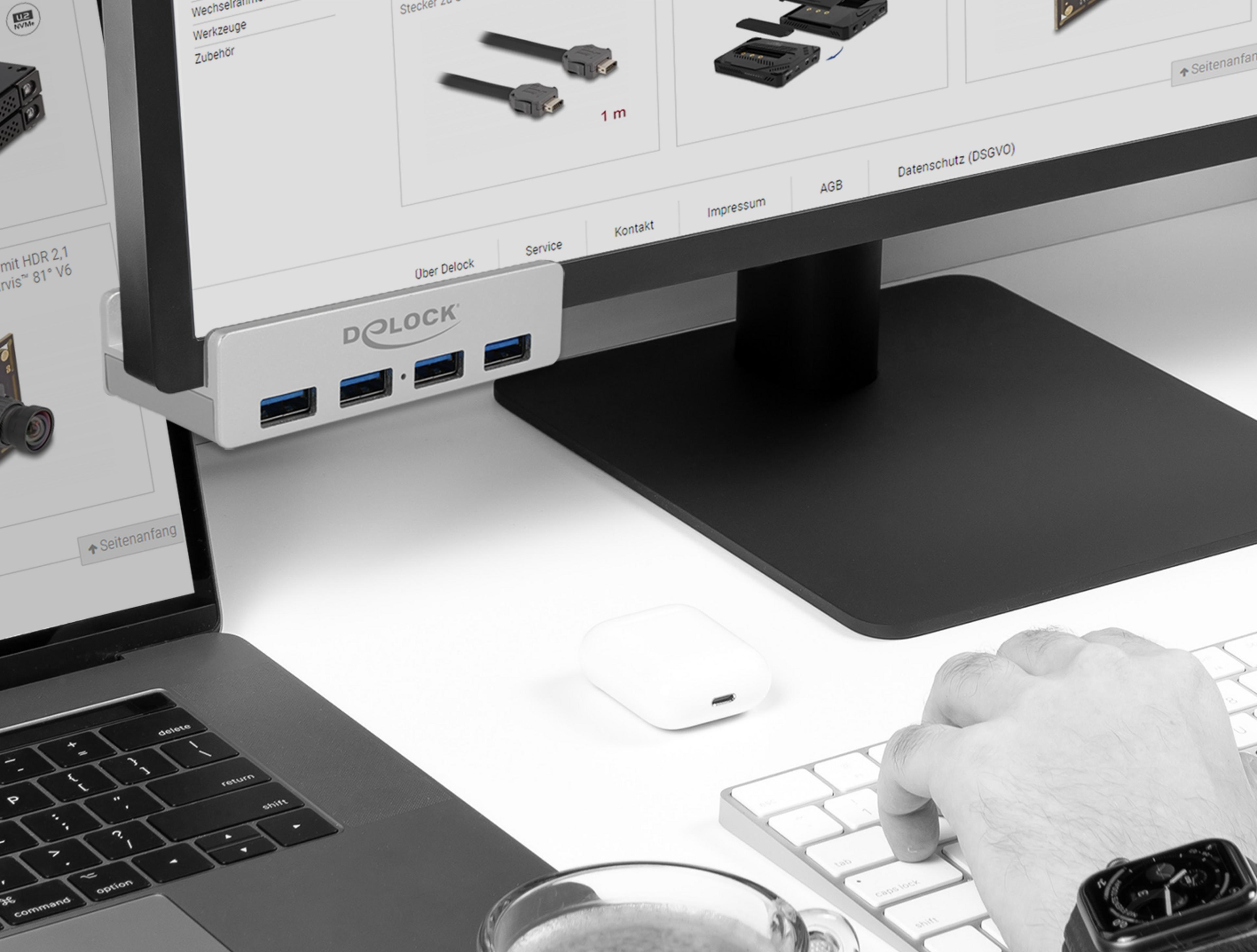 Delock USB Hub 3.0 4-port Silver