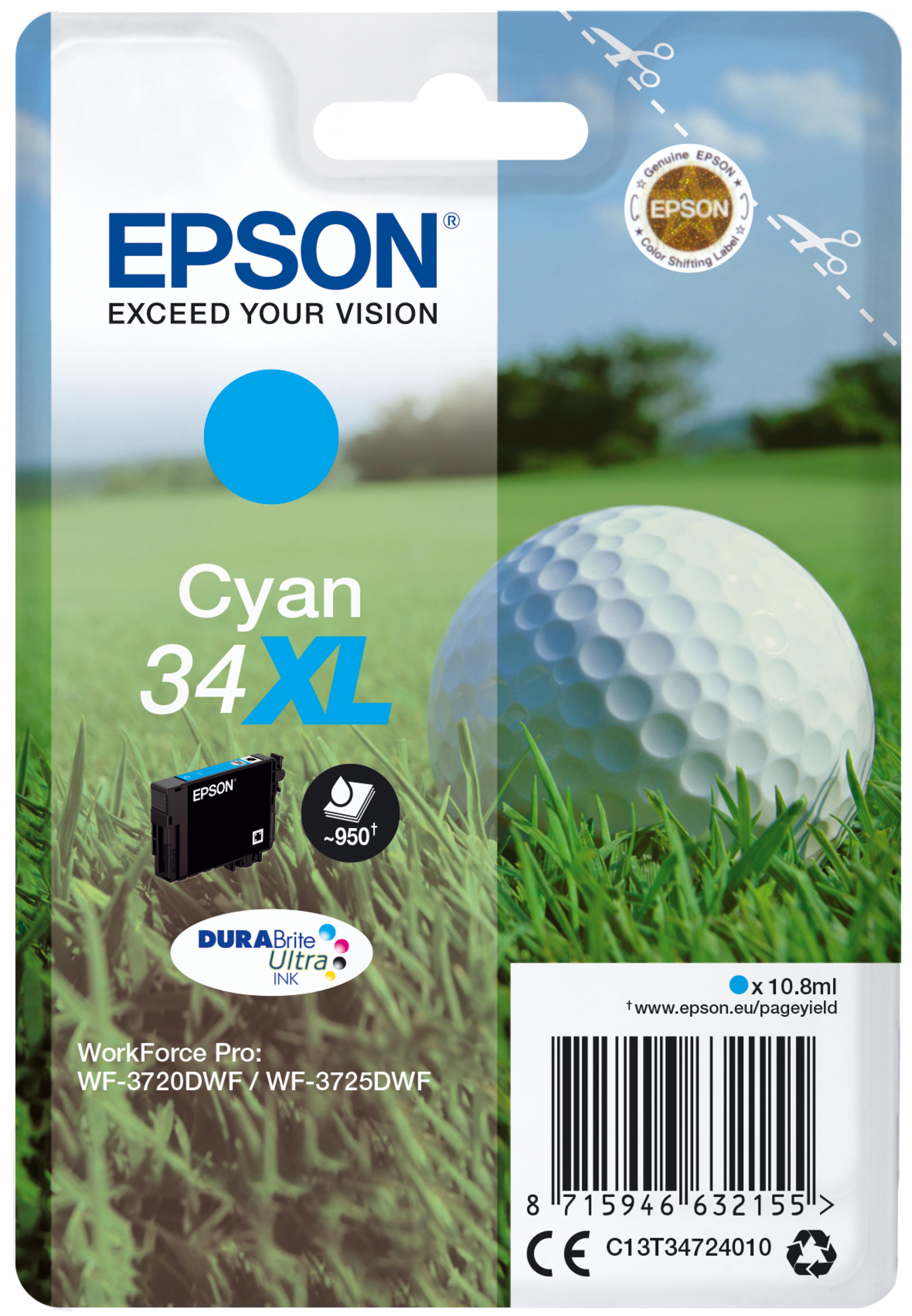 Epson 34XL tinta, cián